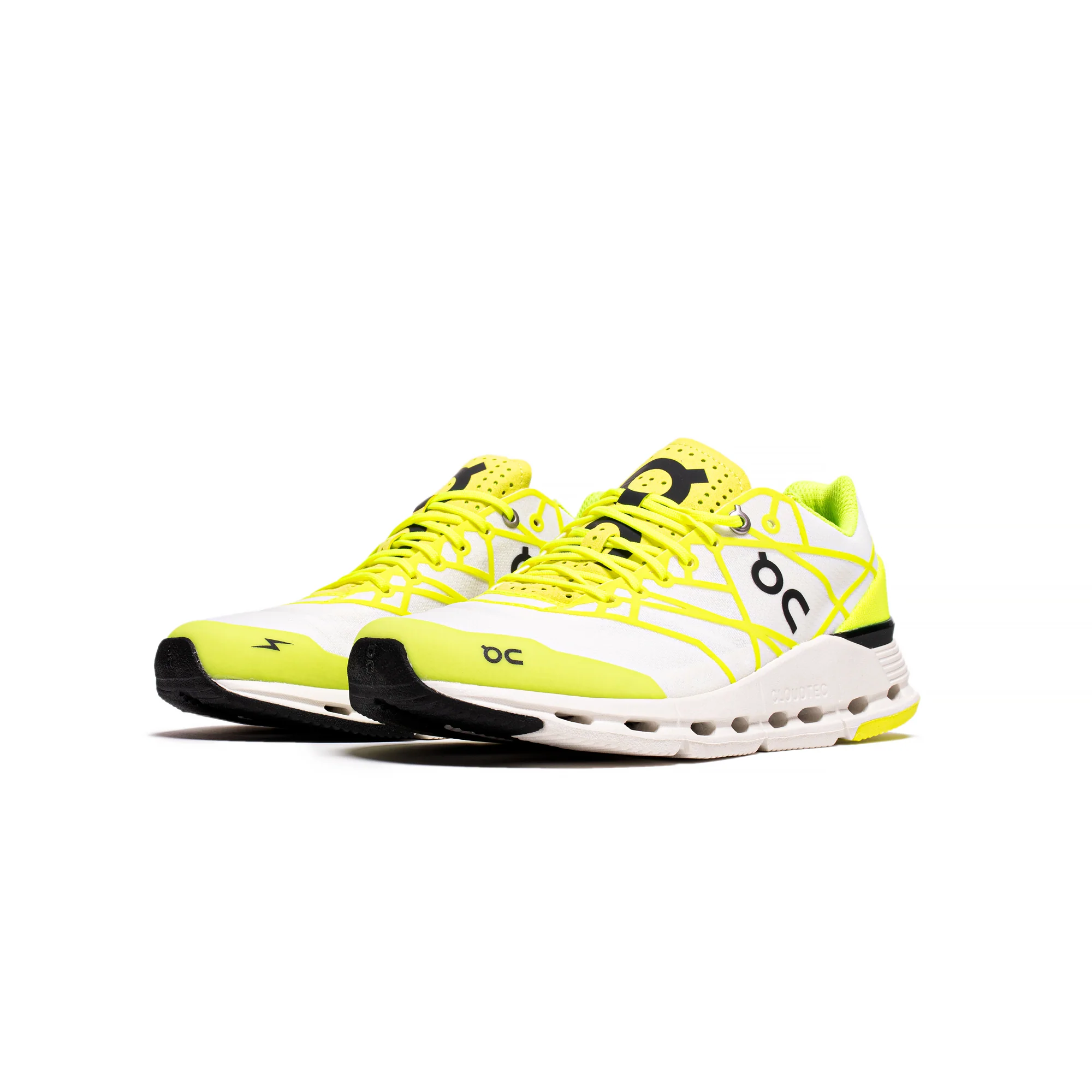 On! Womens Cloudnova Z5 Shoes 'Neon/White' - Image 2