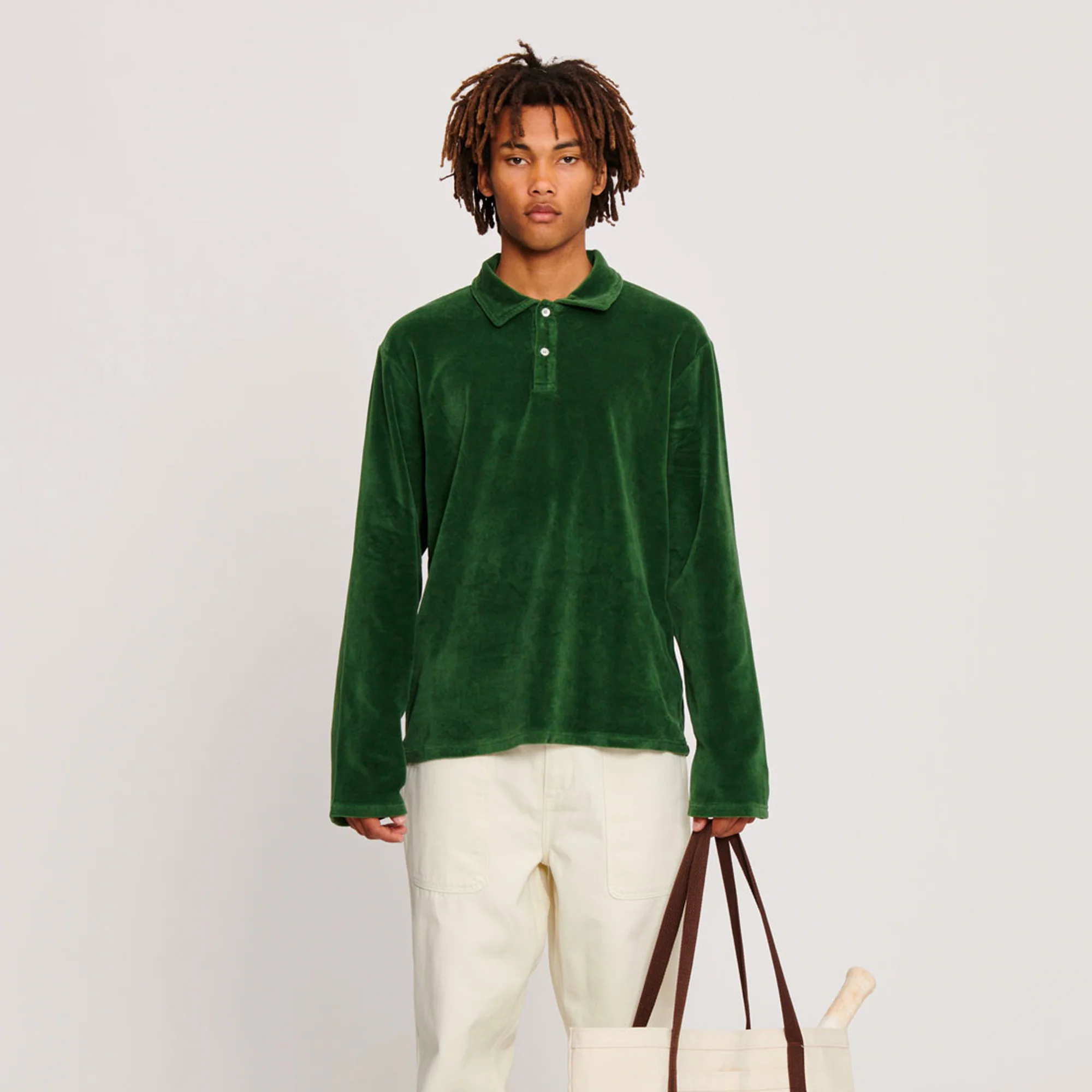 Palmes Mens Towel LS Polo - Image 2