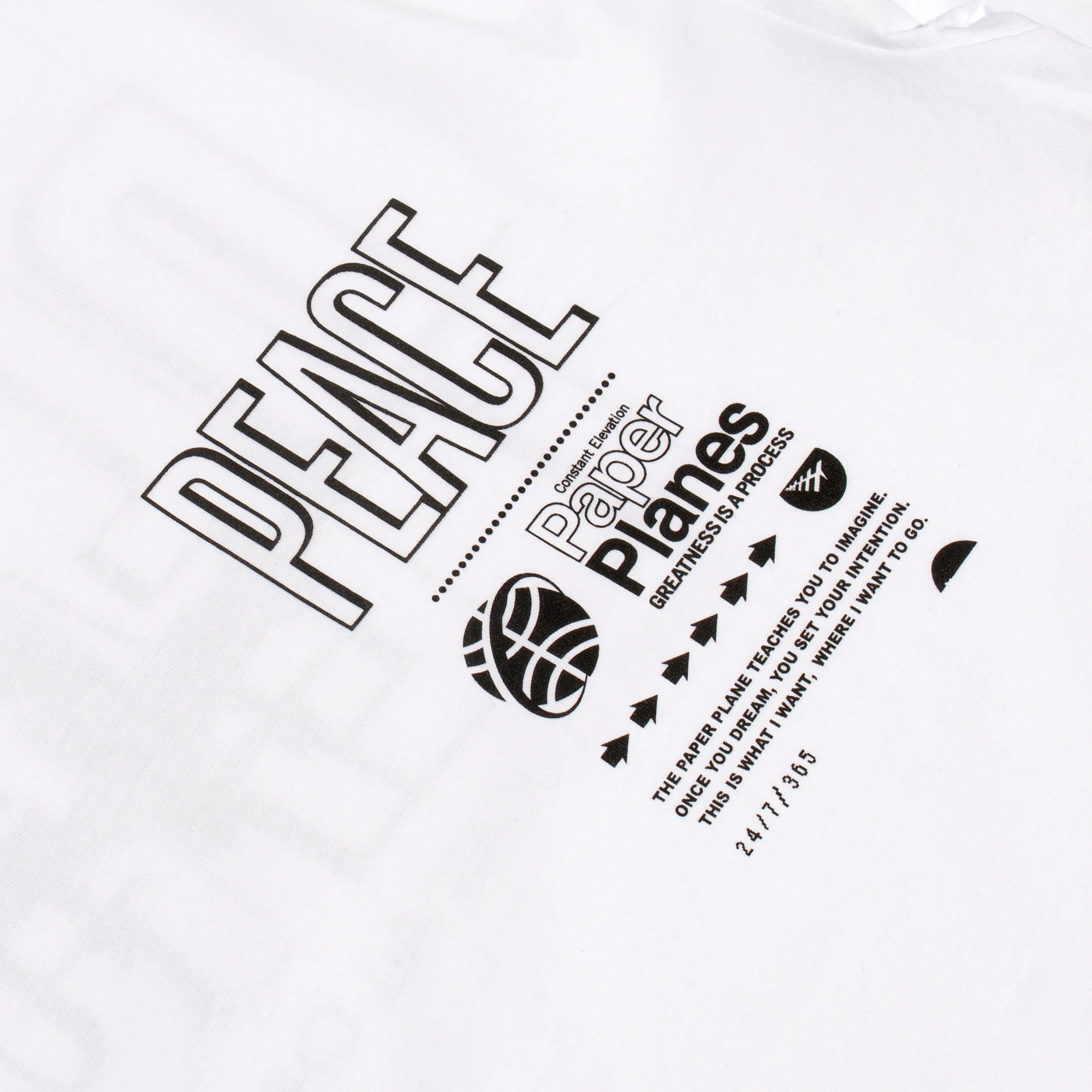 Paper Planes Mens Peace Tee 'White' - Image 3