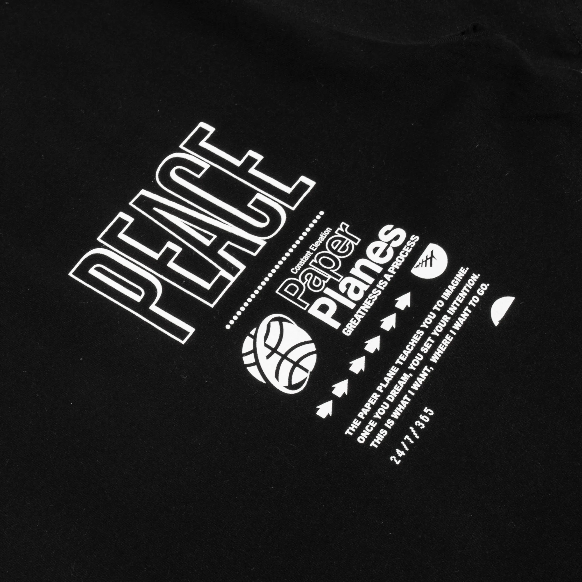 Paper Planes Mens Peace Tee 'Black' - Image 3