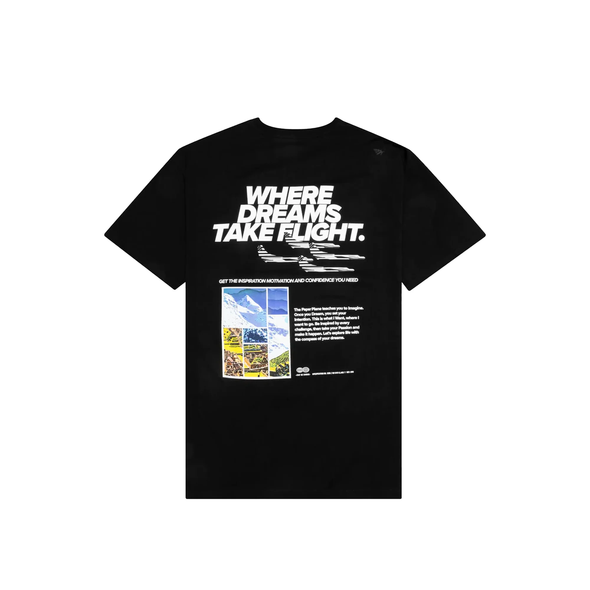 Paper Plane Men Dream Valley Oversized Tee 'Black' - Image 2