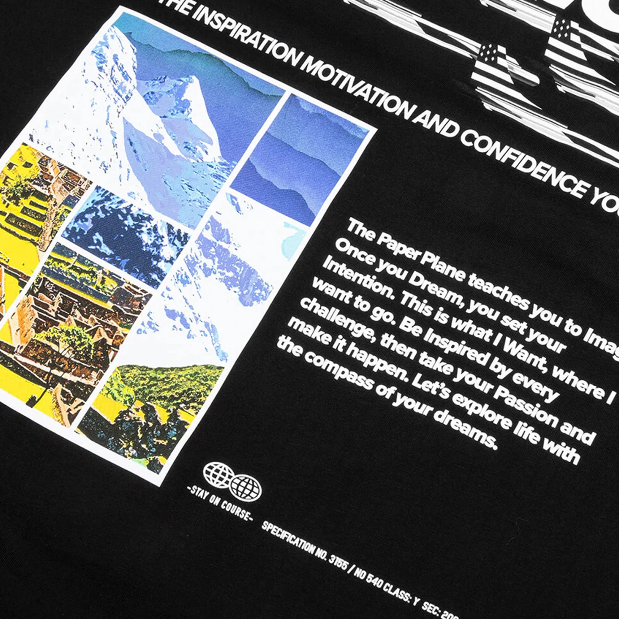 Paper Plane Men Dream Valley Oversized Tee 'Black' - Image 4