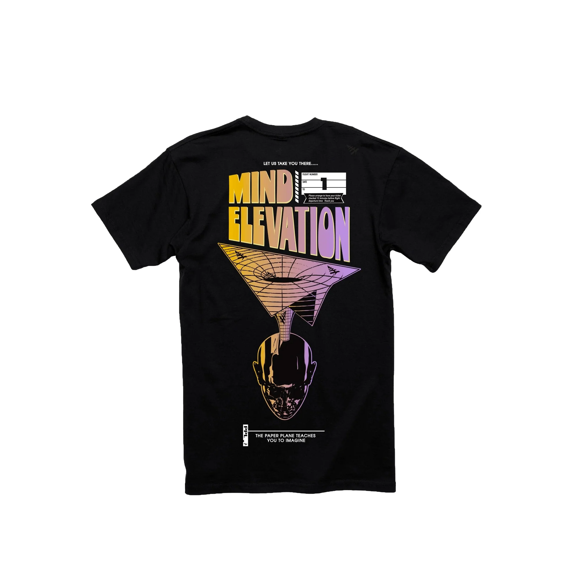 Paper Planes Mens Mind Elevation Tee 'Black' - Image 2