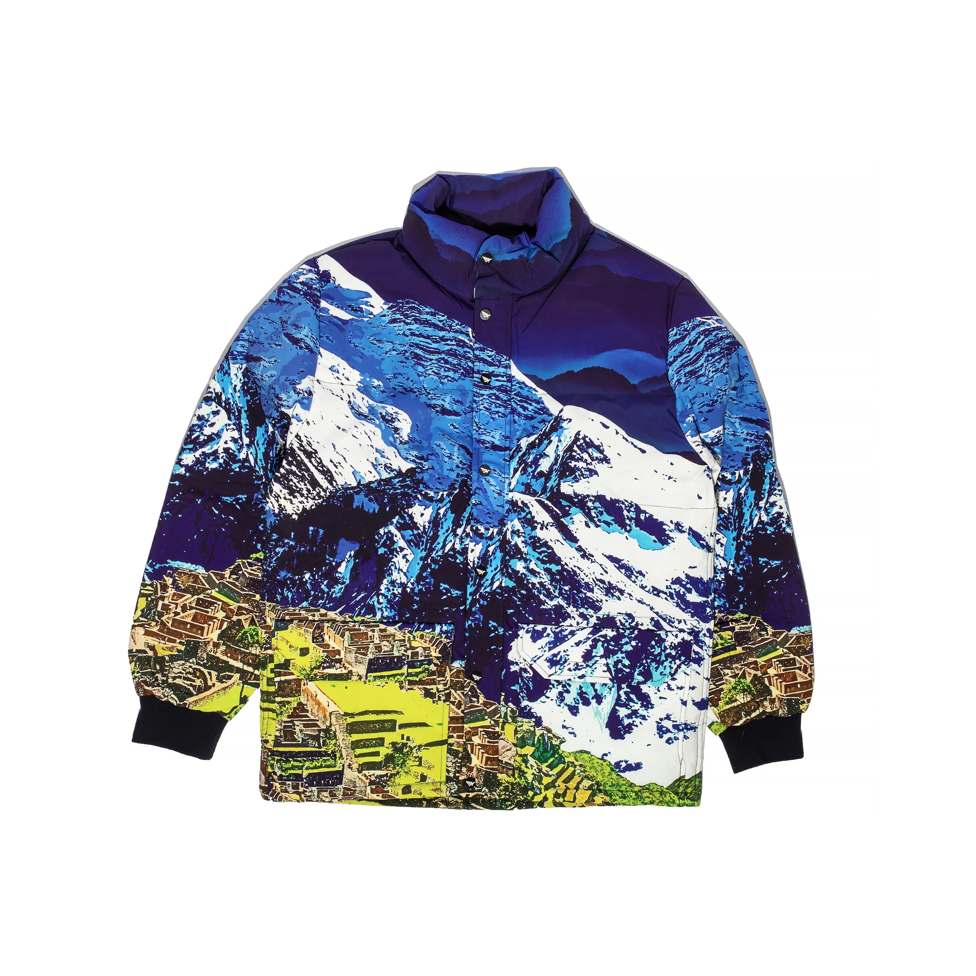 Paper Plane Mens Elevation Puffer Jacket 'Sapphire Skies'