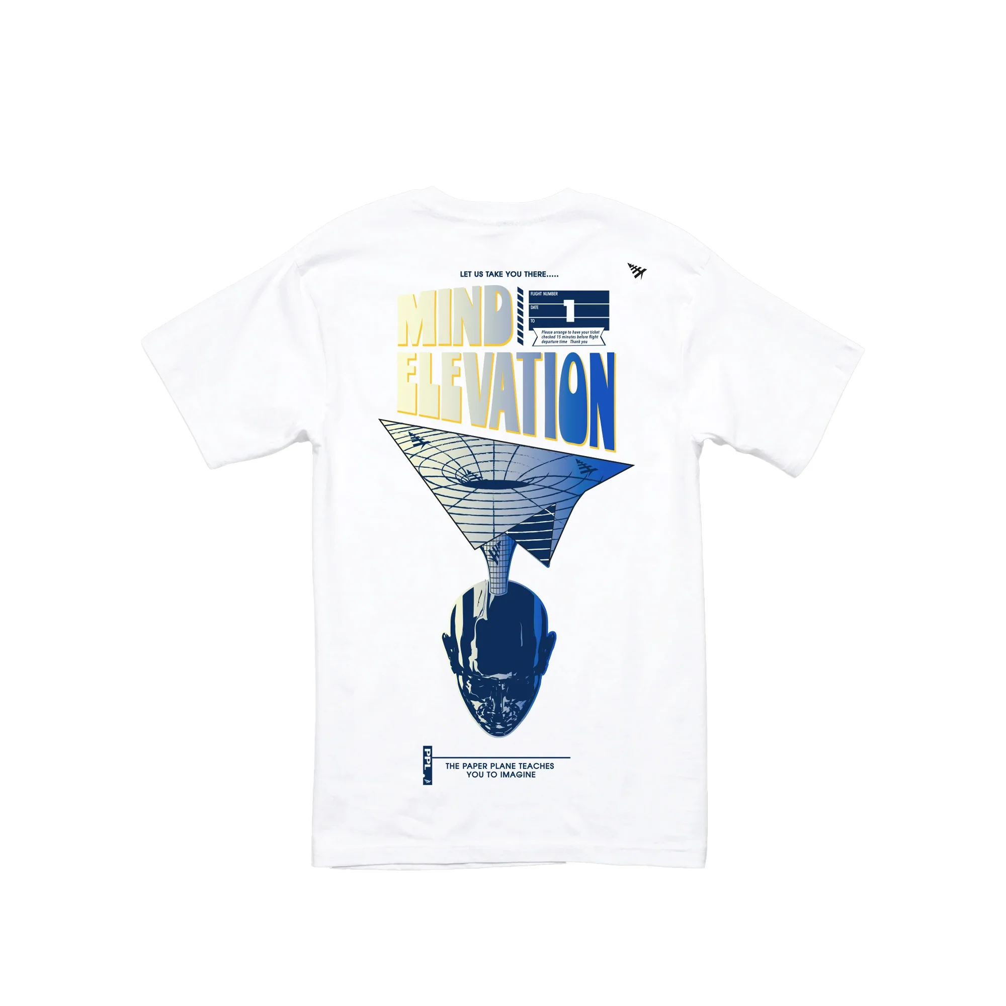 Paper Planes Mens Mind Elevation Tee 'White' - Image 2