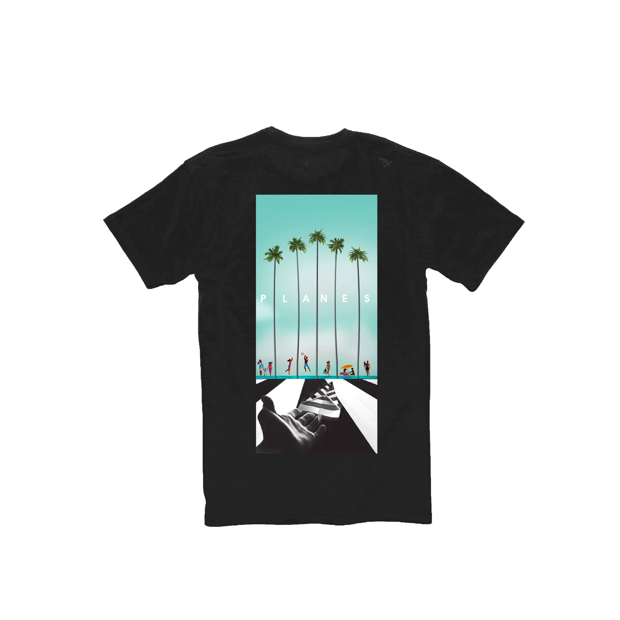 Paper Planes Mens Palm Beach Tee 'Black' - Image 2