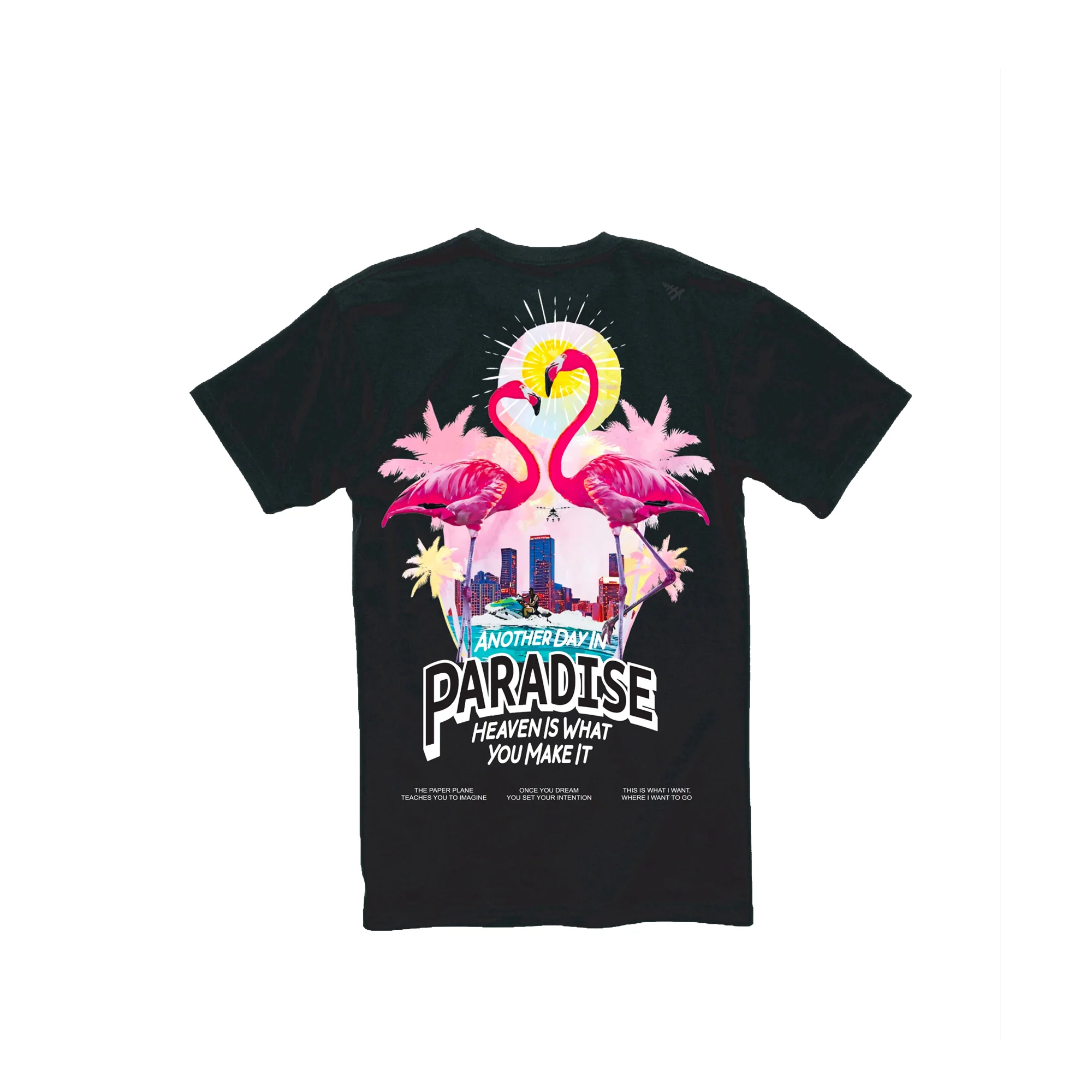 Paper Planes Mens Pastel Paradise Tee 'Black' - Image 2