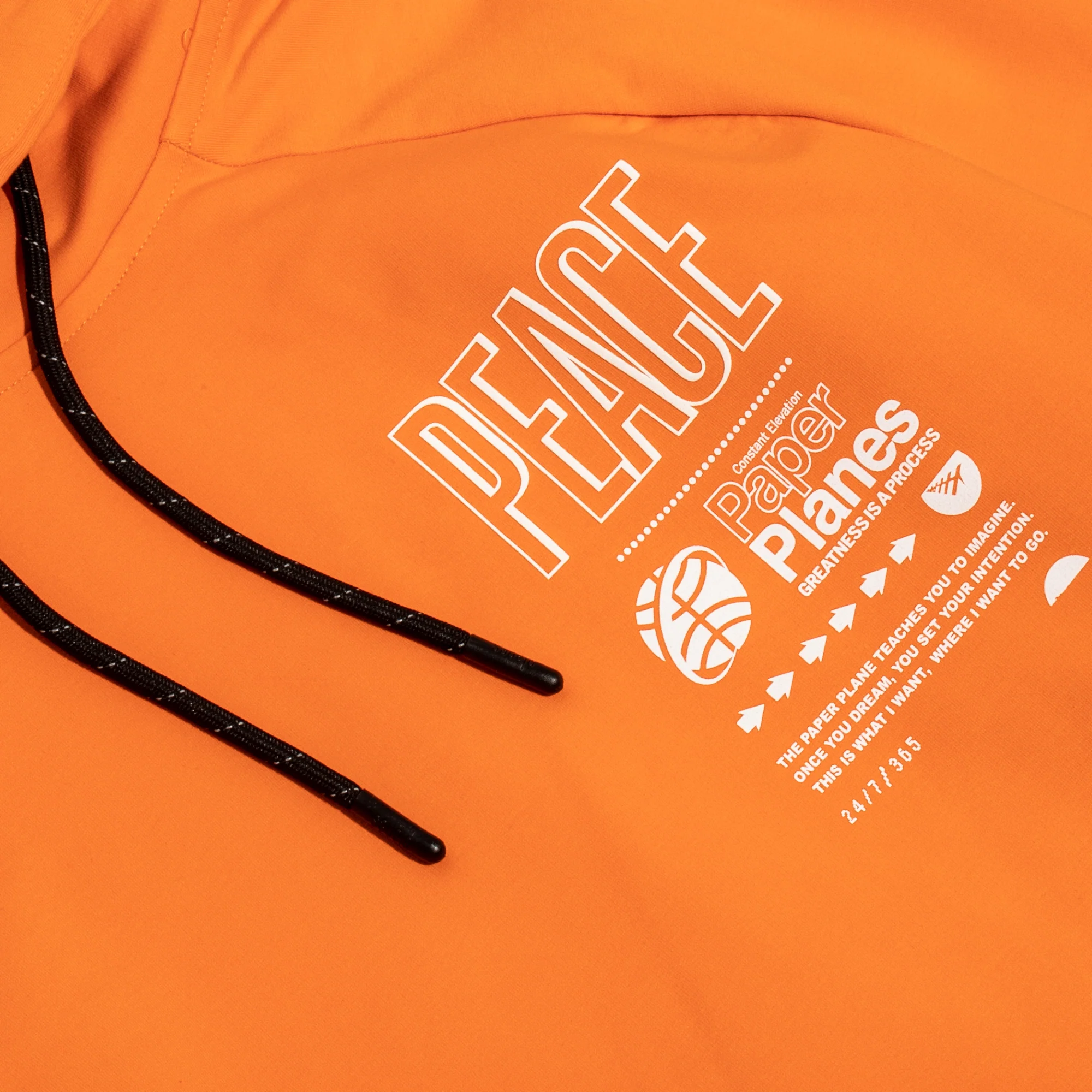 Paper Planes Mens World Peace Hoodie 'Orange Tiger'' - Image 3