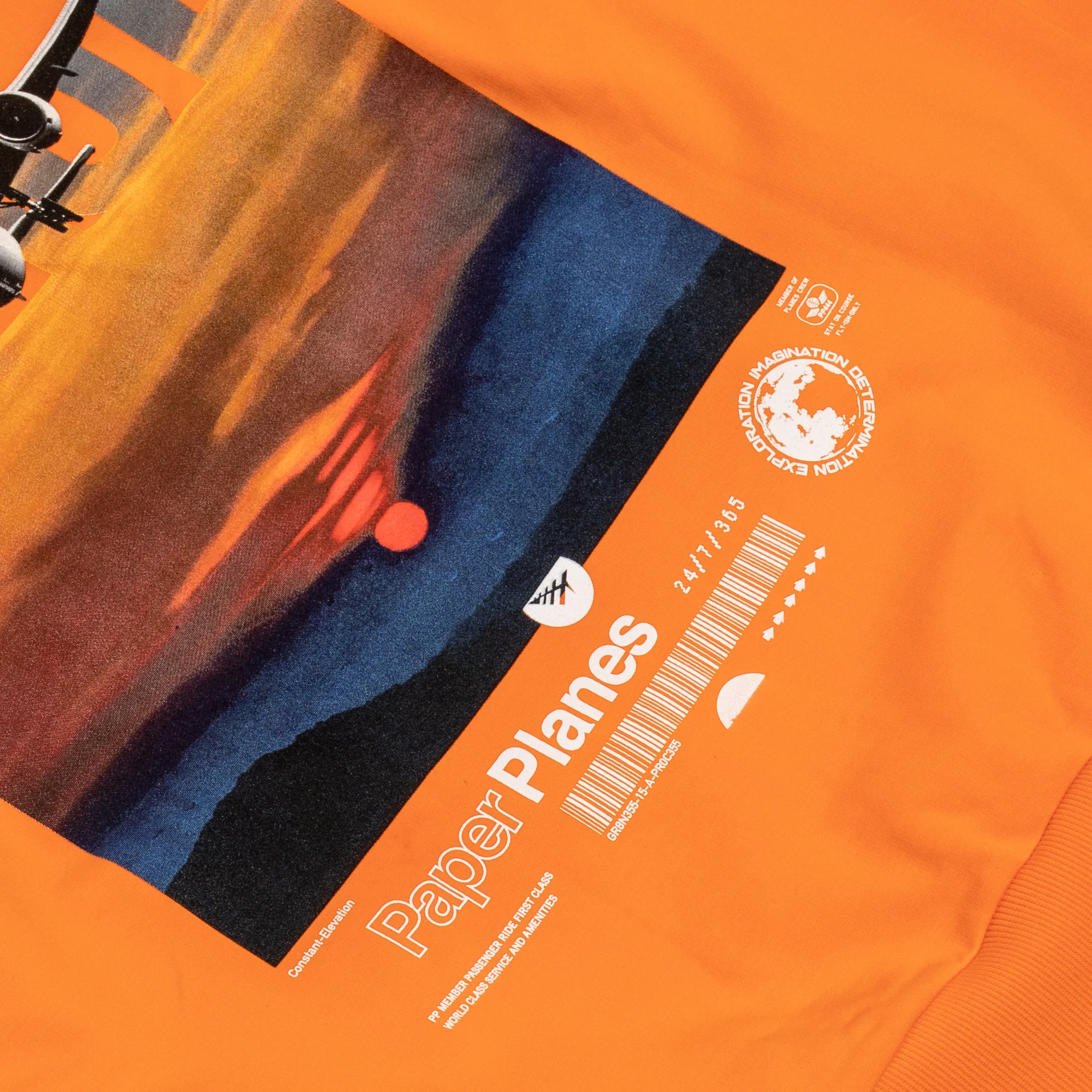Paper Planes Mens World Peace Hoodie 'Orange Tiger'' - Image 4