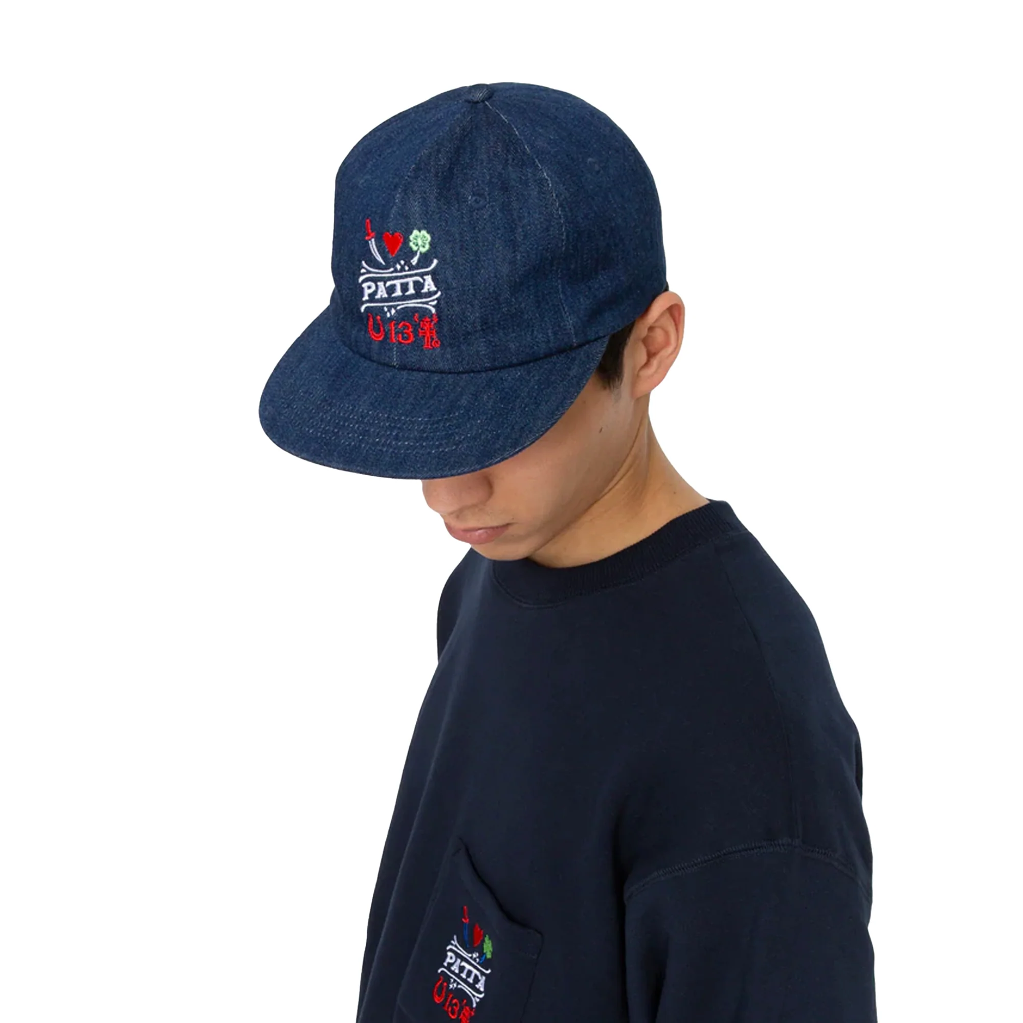 Patta Lucky Charm Denim Sports Cap 'Dark Blue' - Image 3