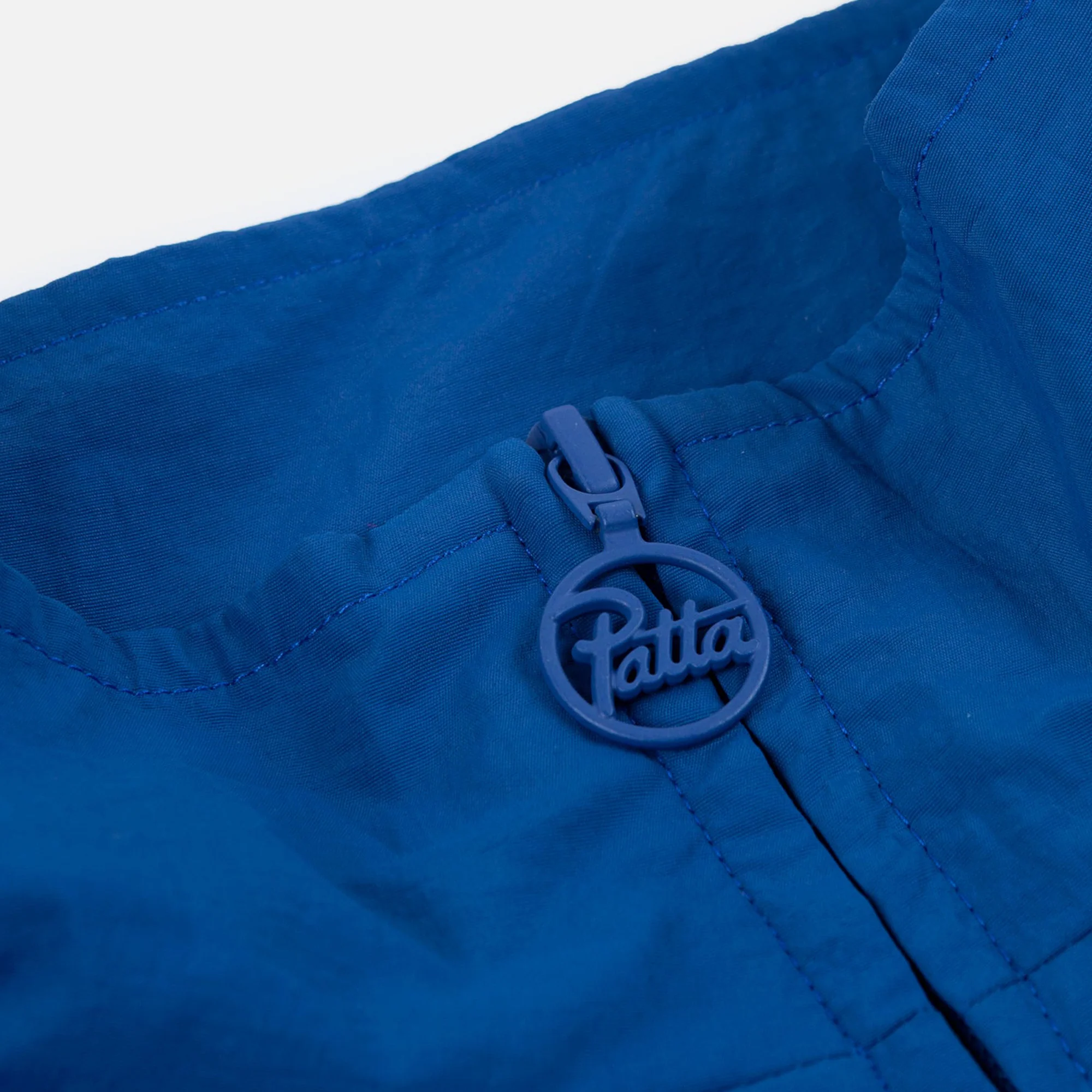 Patta Mens Basic Nylon M2 Track Jacket 'Monaco Blue' - Image 4
