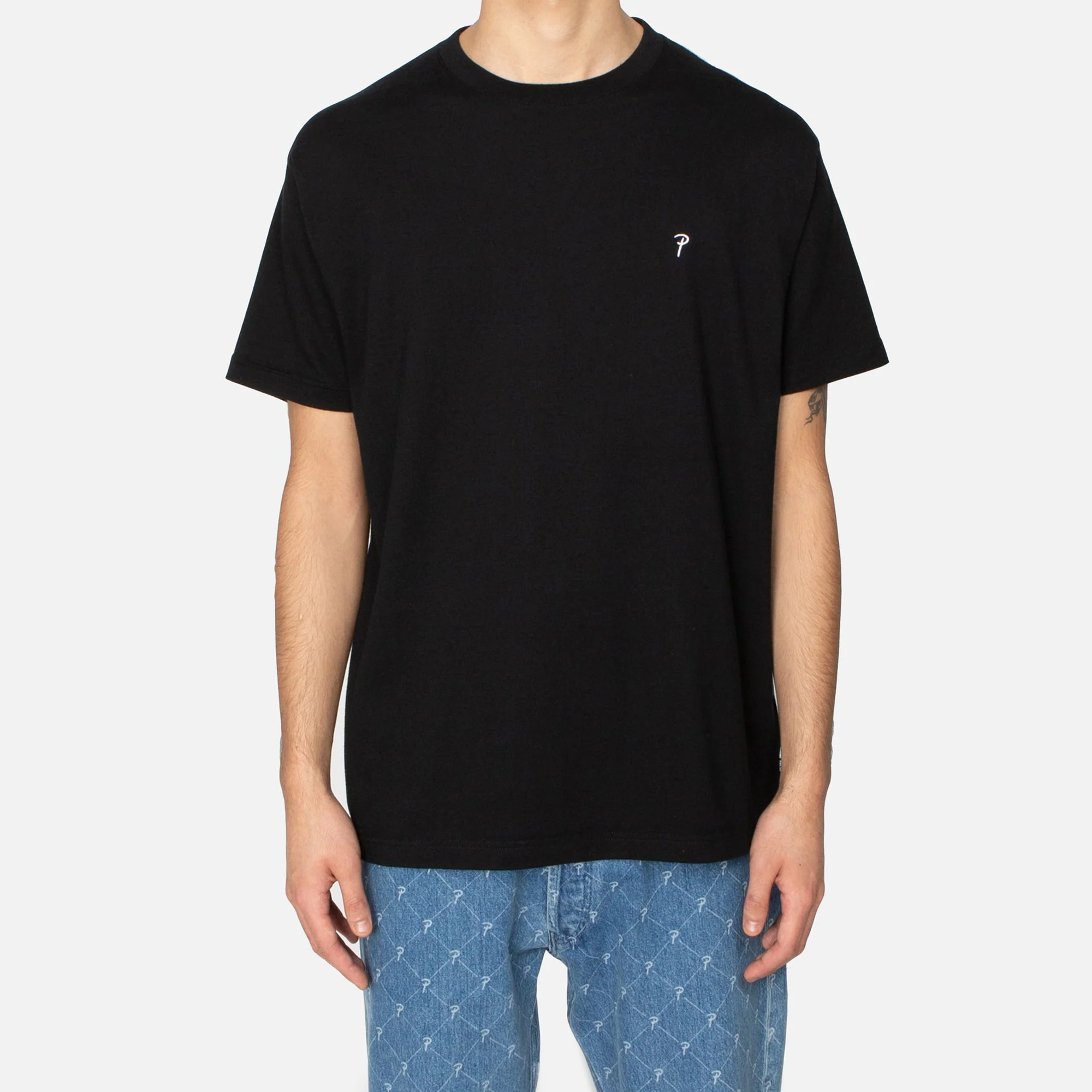 Patta Mens Basic Script P T-Shirt 'Black' - Image 2