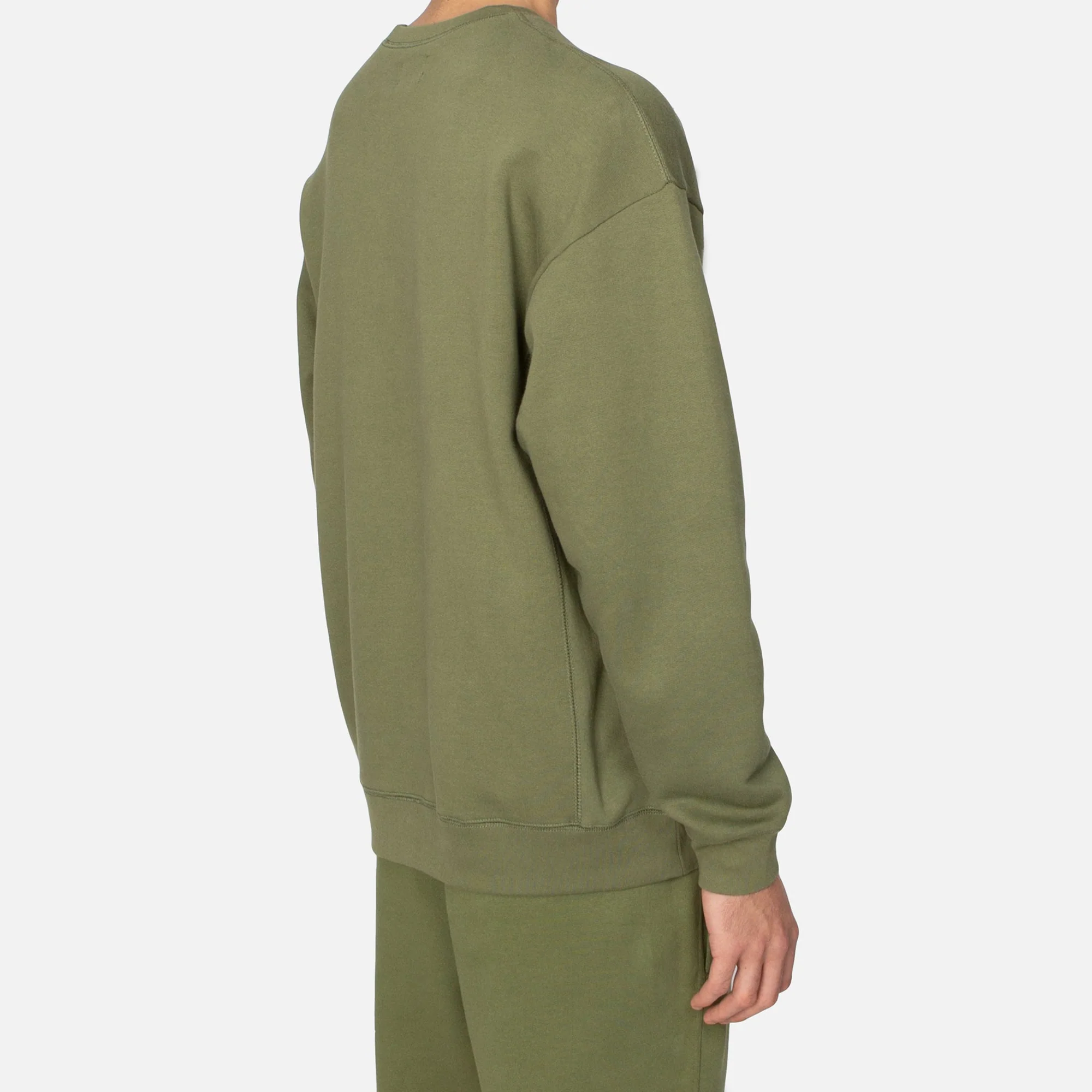 Patta Mens Basic Summer Crewneck Sweater 'Olivine' - Image 3