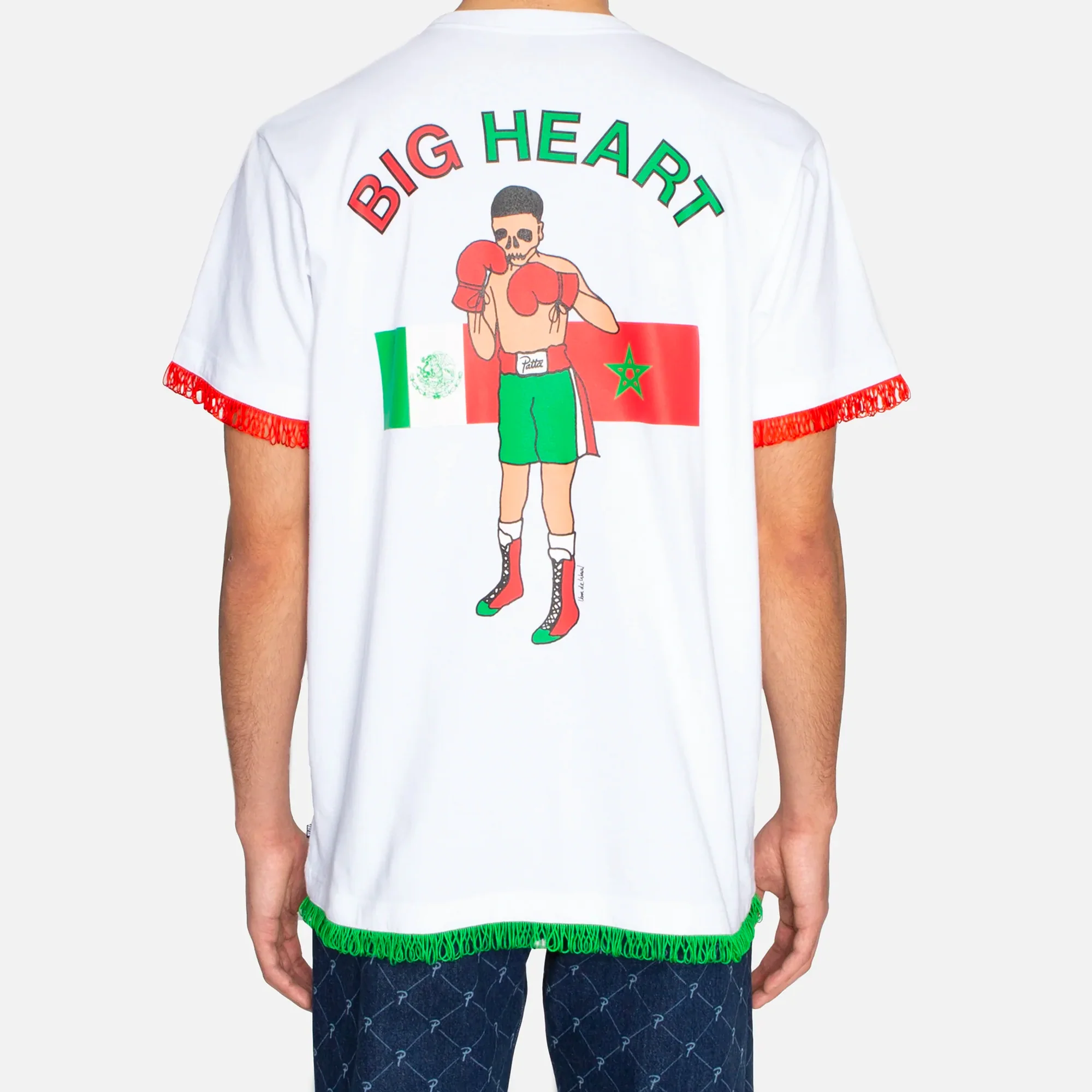 Patta Mens Big Heart T-Shirt 'White' - Image 2