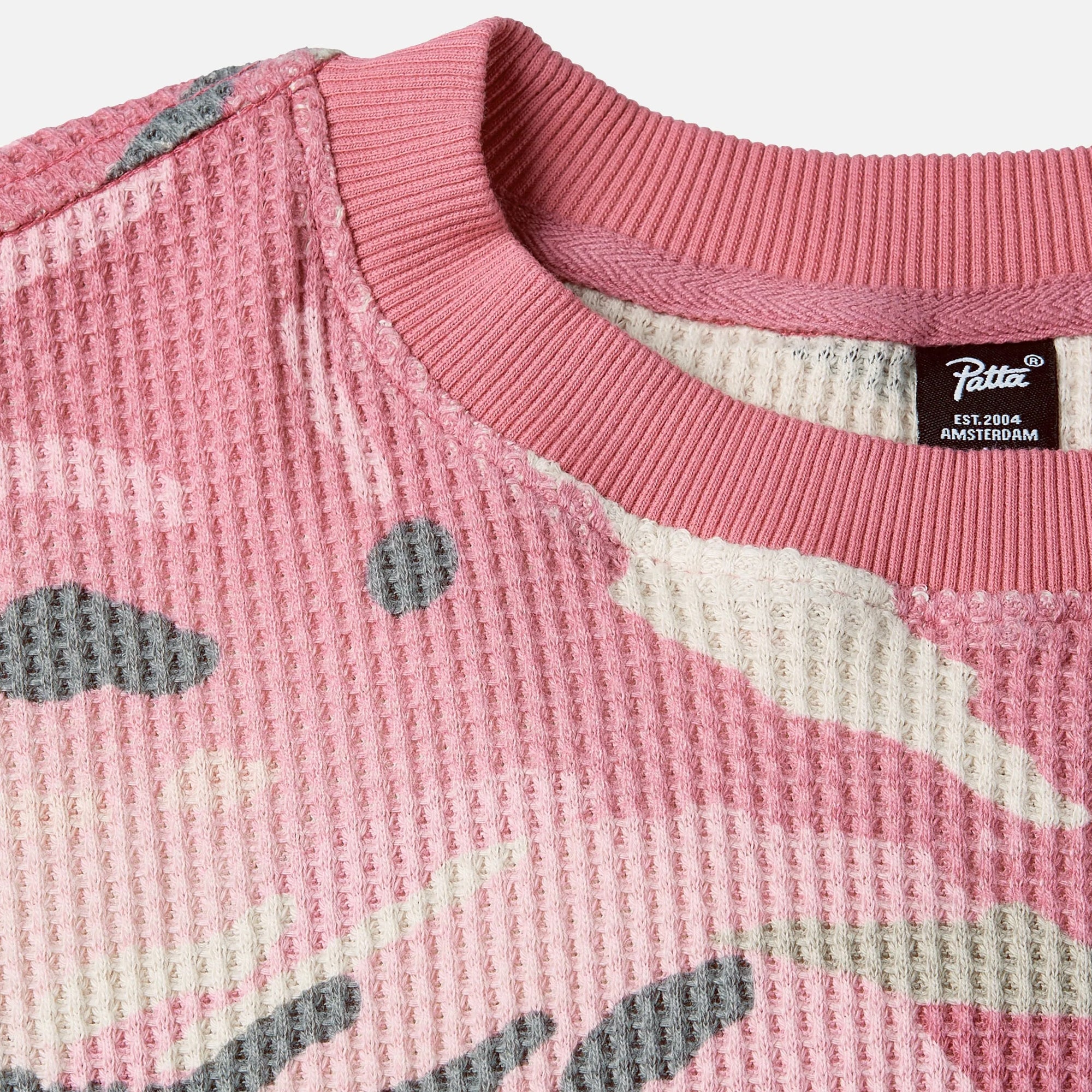 Patta Mens Cactus Flower Camo Waffle LS Tee - Image 4