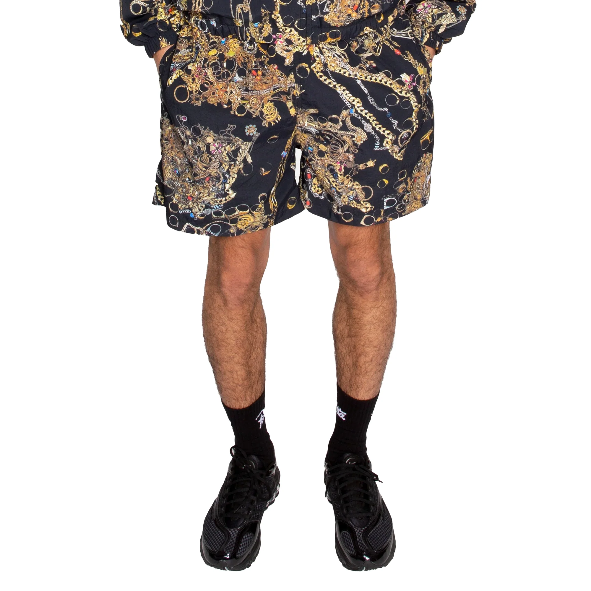 Patta Mens Chains Swim Shorts 'Black/Chains AOP' - Image 3