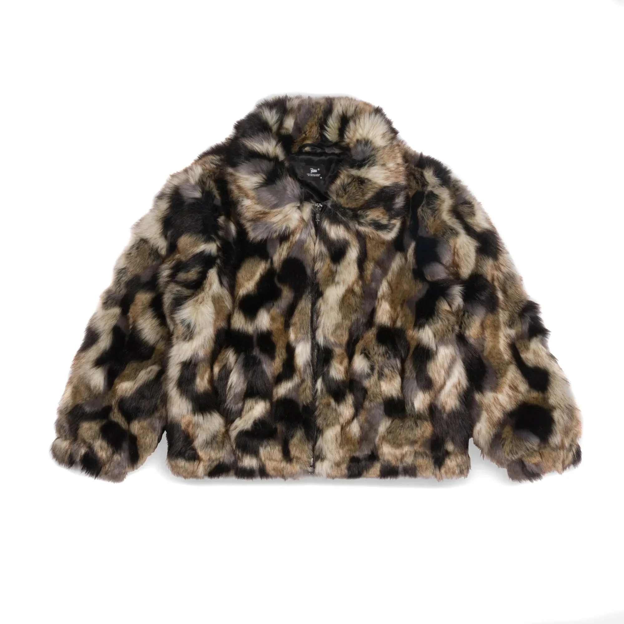 Patta Mens Faux Fur Patchwork Jacket