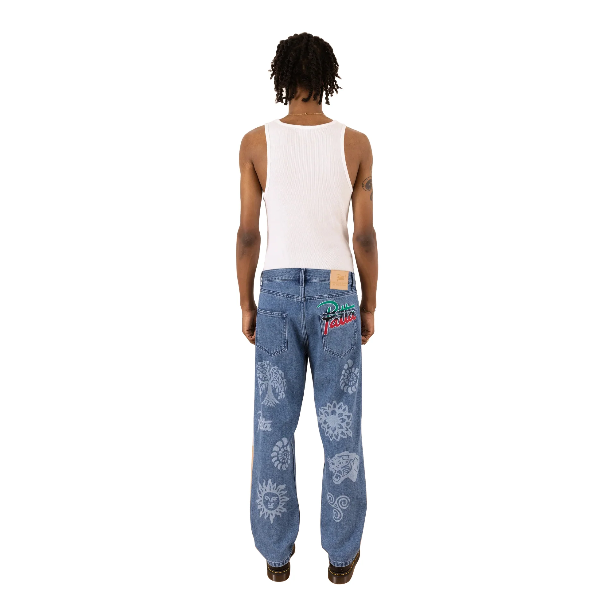 Patta Mens Hope Love Peace Denim Pants - Image 3