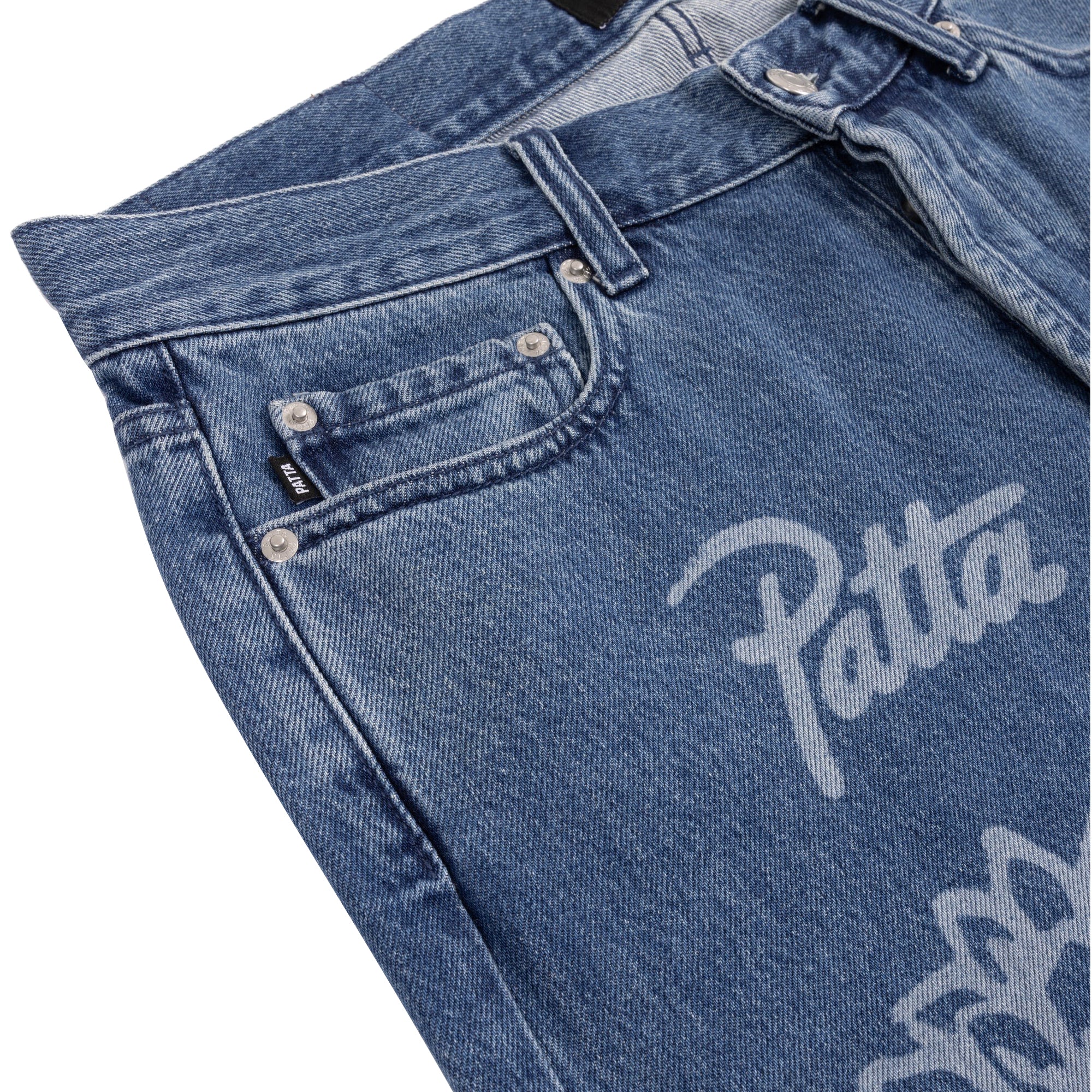 Patta Mens Hope Love Peace Denim Pants - Image 4