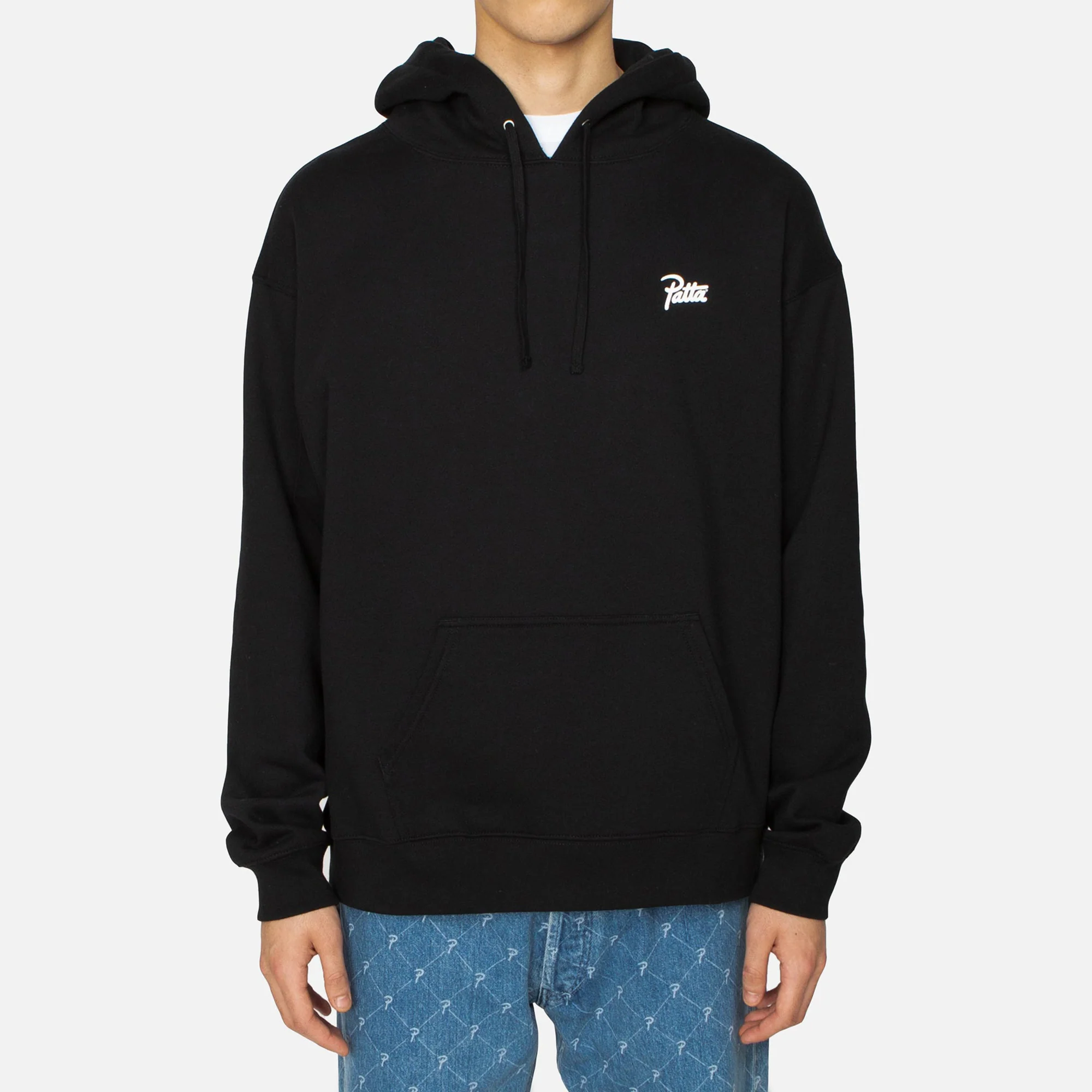 Patta Mens La Flor Hooded Sweater 'Black' - Image 3