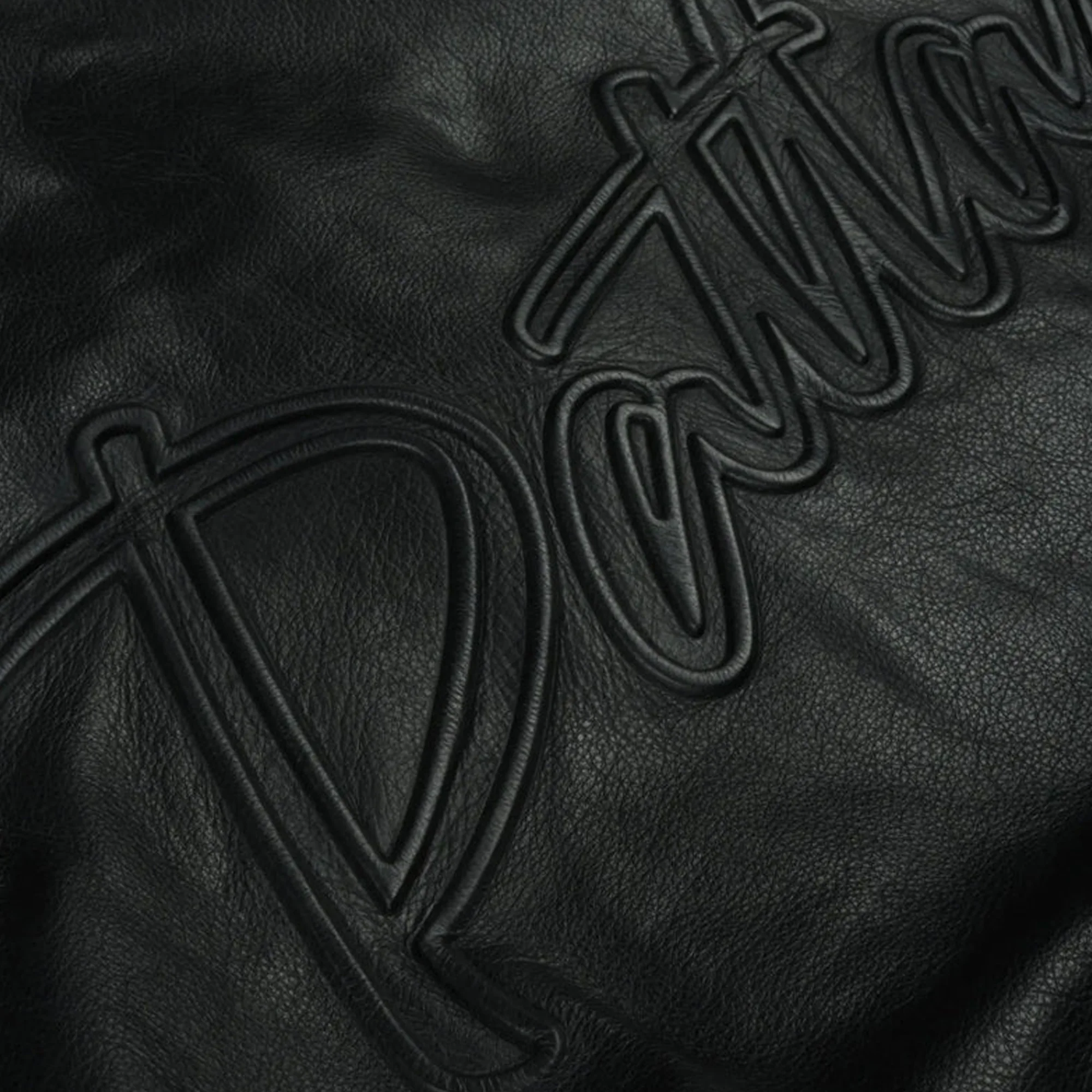 Patta Mens Leather Bomber Jacket - Image 4