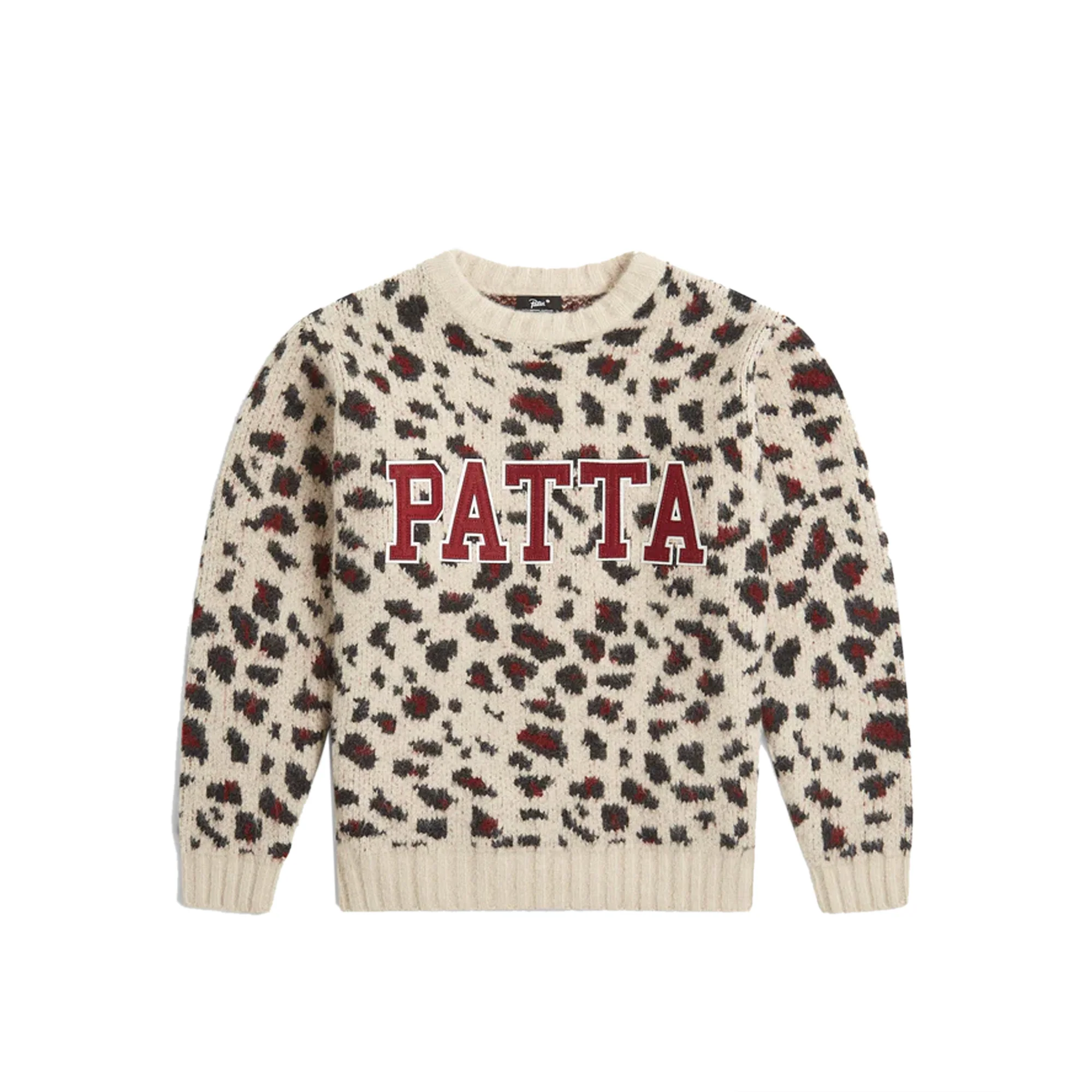 Patta Mens Leopard Brushed Knit Sweater