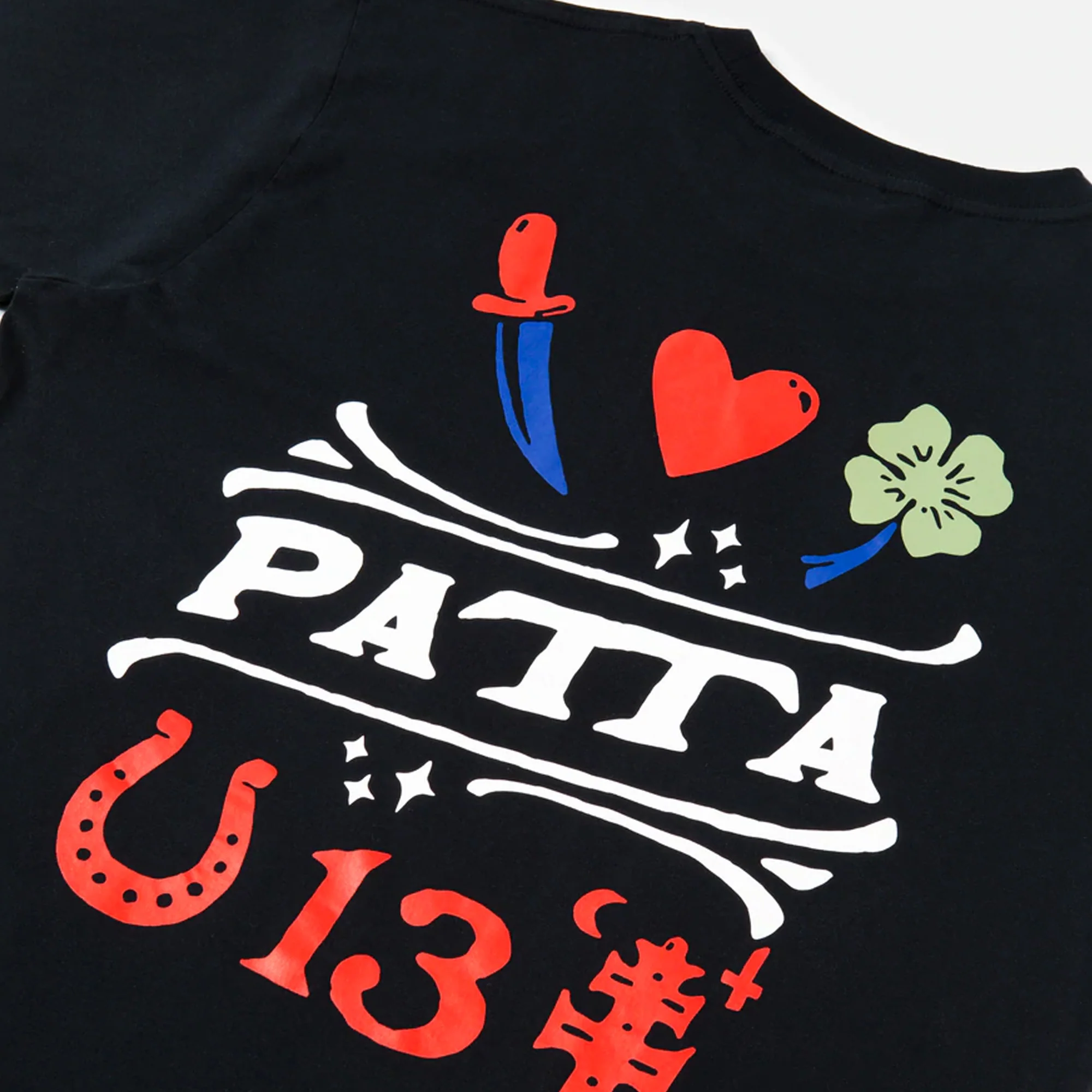 Patta Mens Lucky Charm T-Shirt 'Black' - Image 3