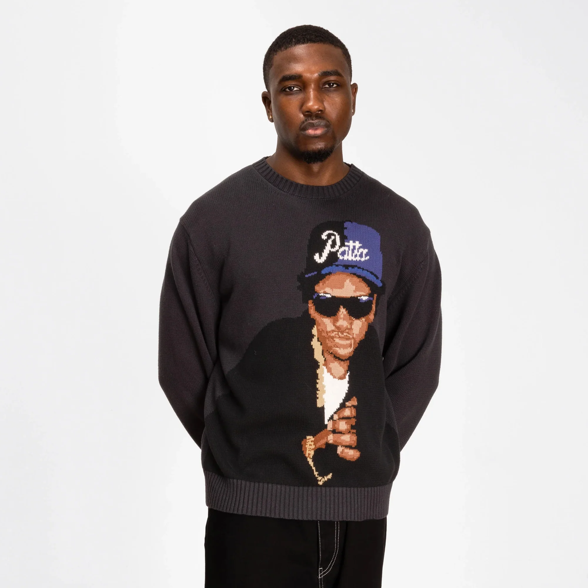 Patta Mens Old School Knitted Sweater - Image 2