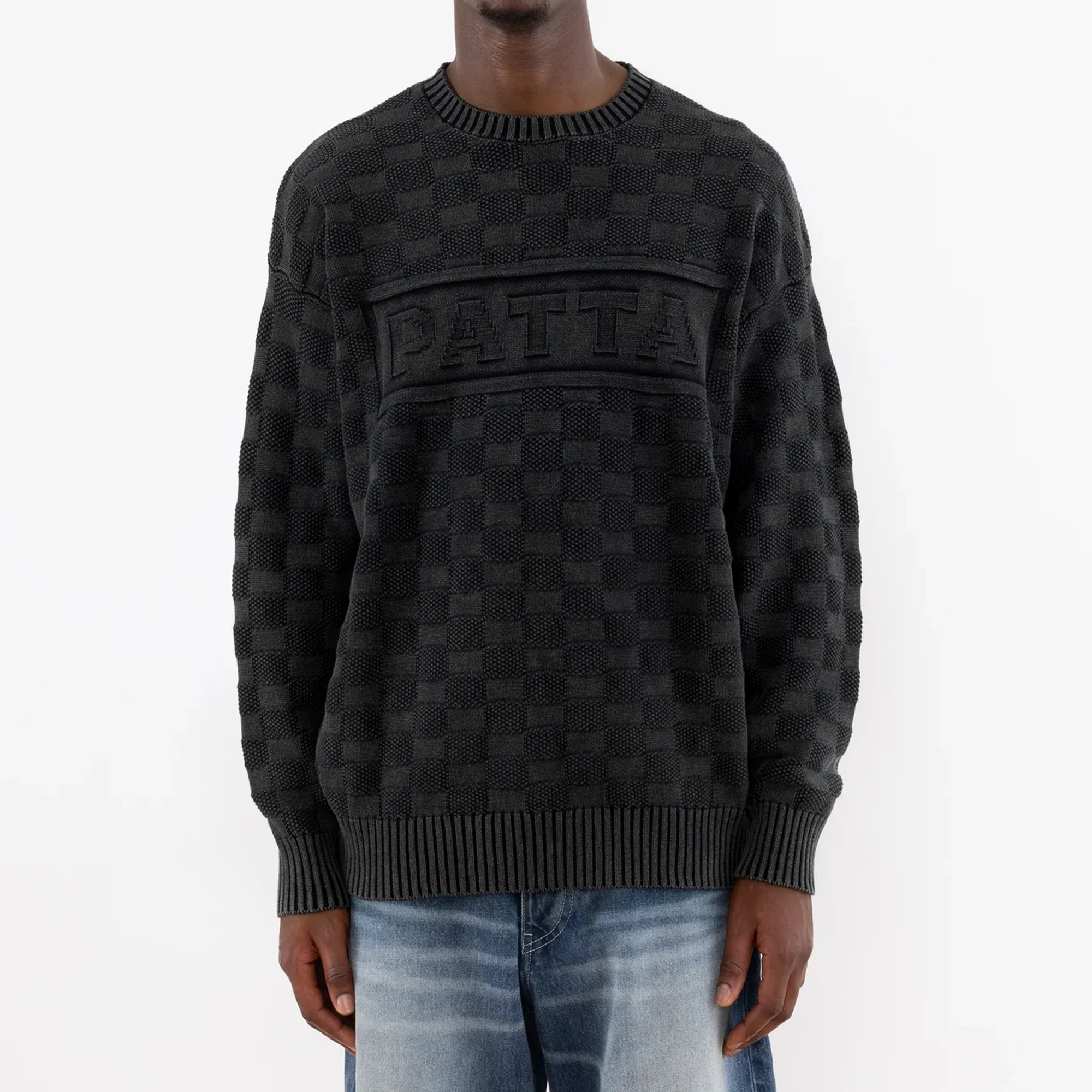 Patta Mens Pearl Ribbed Knitted Sweater - Image 2