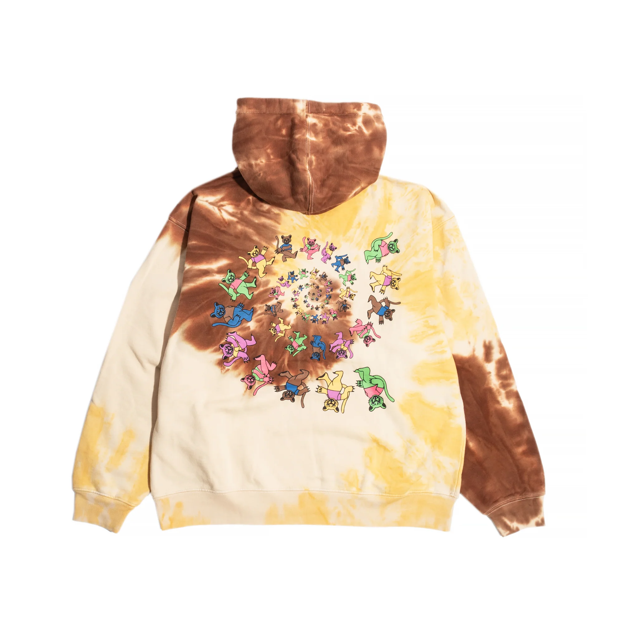 Patta Mens Tie Dye Swirl Boxy Hooded Sweater - Image 2
