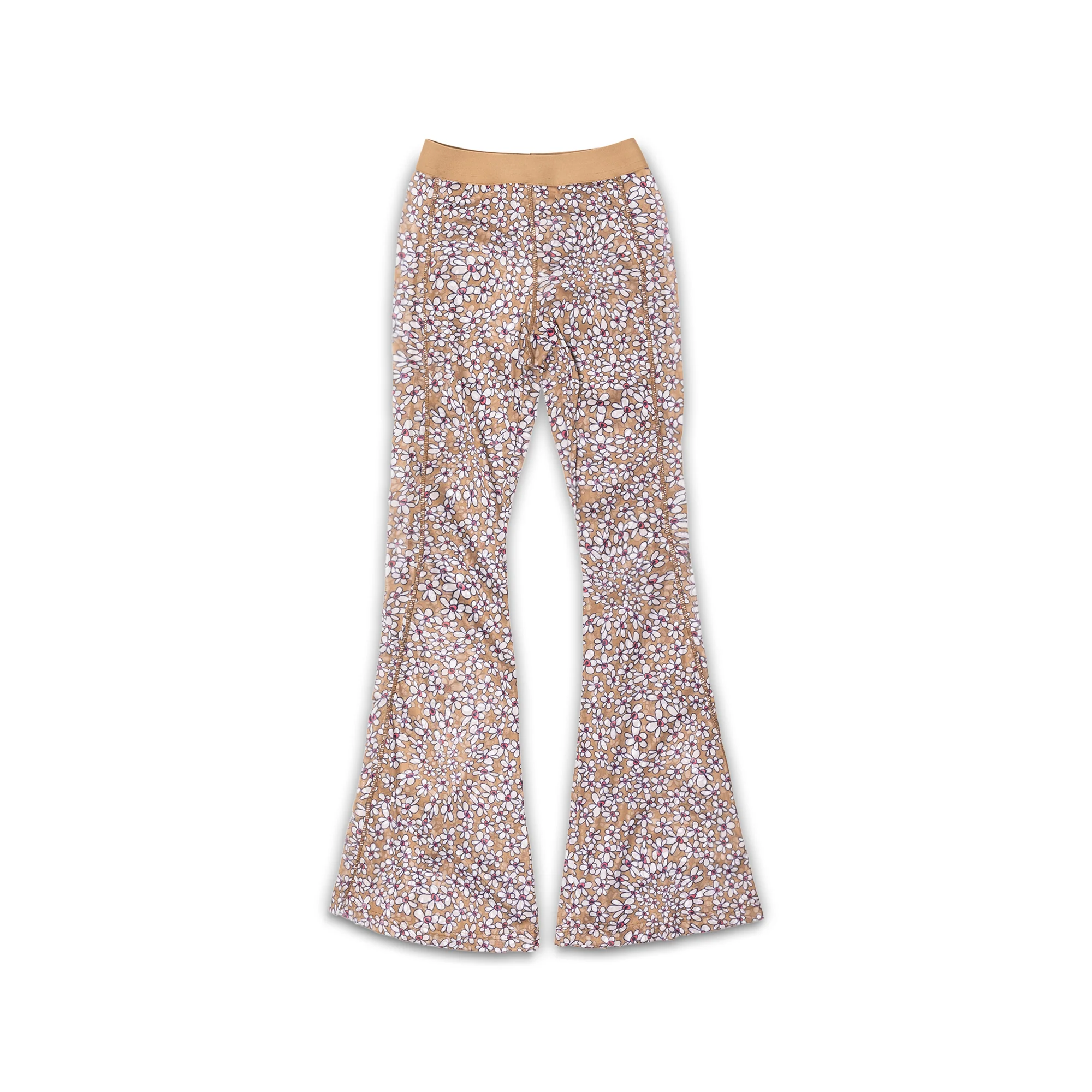 Perks And Mini Foliage Mesh Boot Leg Flares Pants