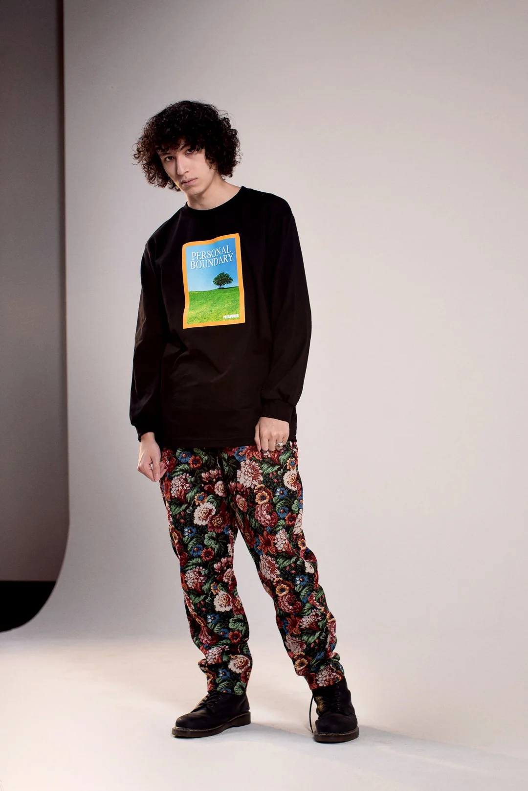 Pleasures Men Boundary Black Long Sleeve - Image 2
