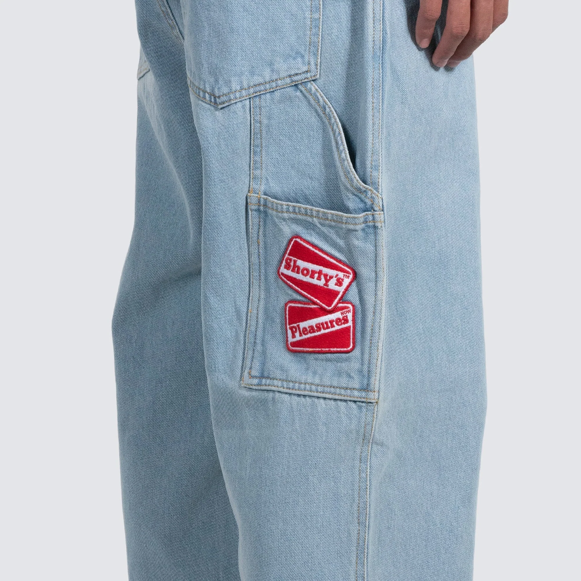 Pleasures x Shorty's Mens Box Logo Carpenter Jeans - Image 4