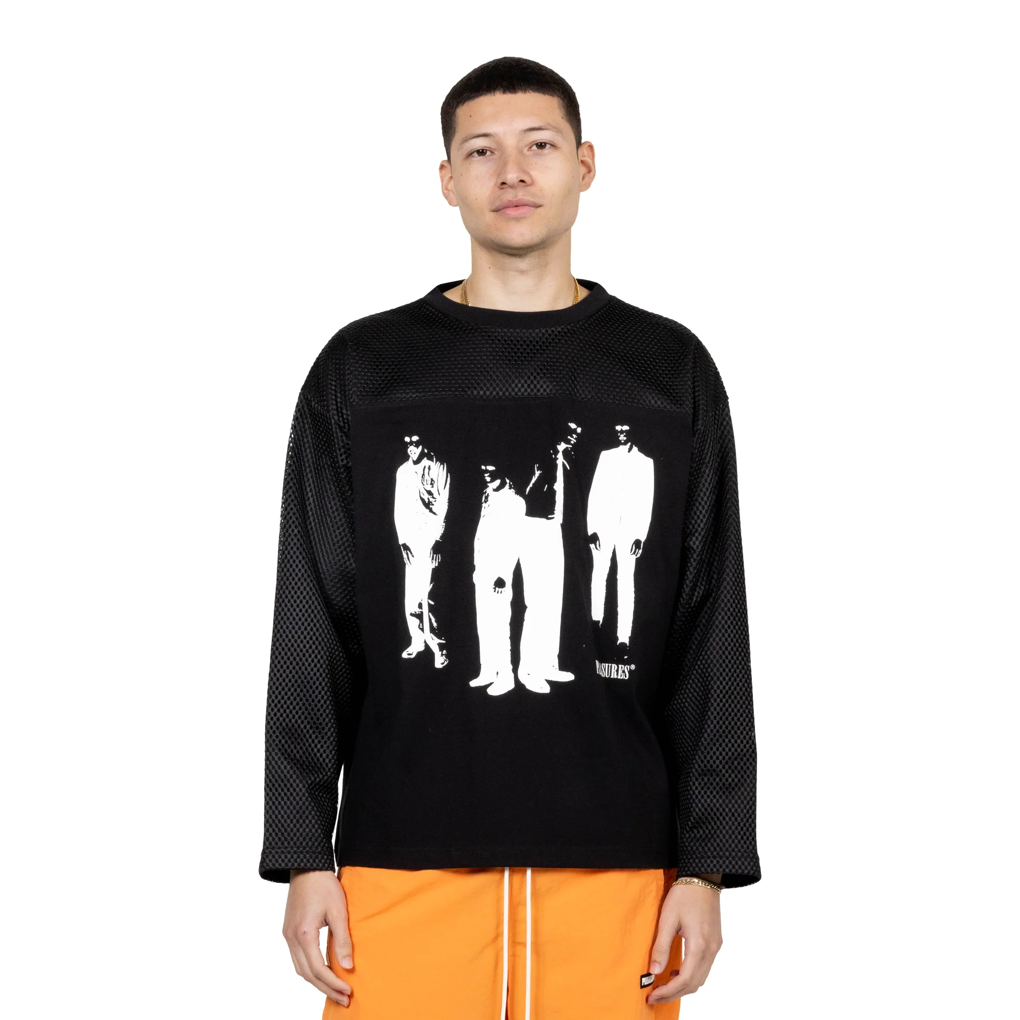 Pleasures Mens Chicago Mesh LS Shirt - Image 3