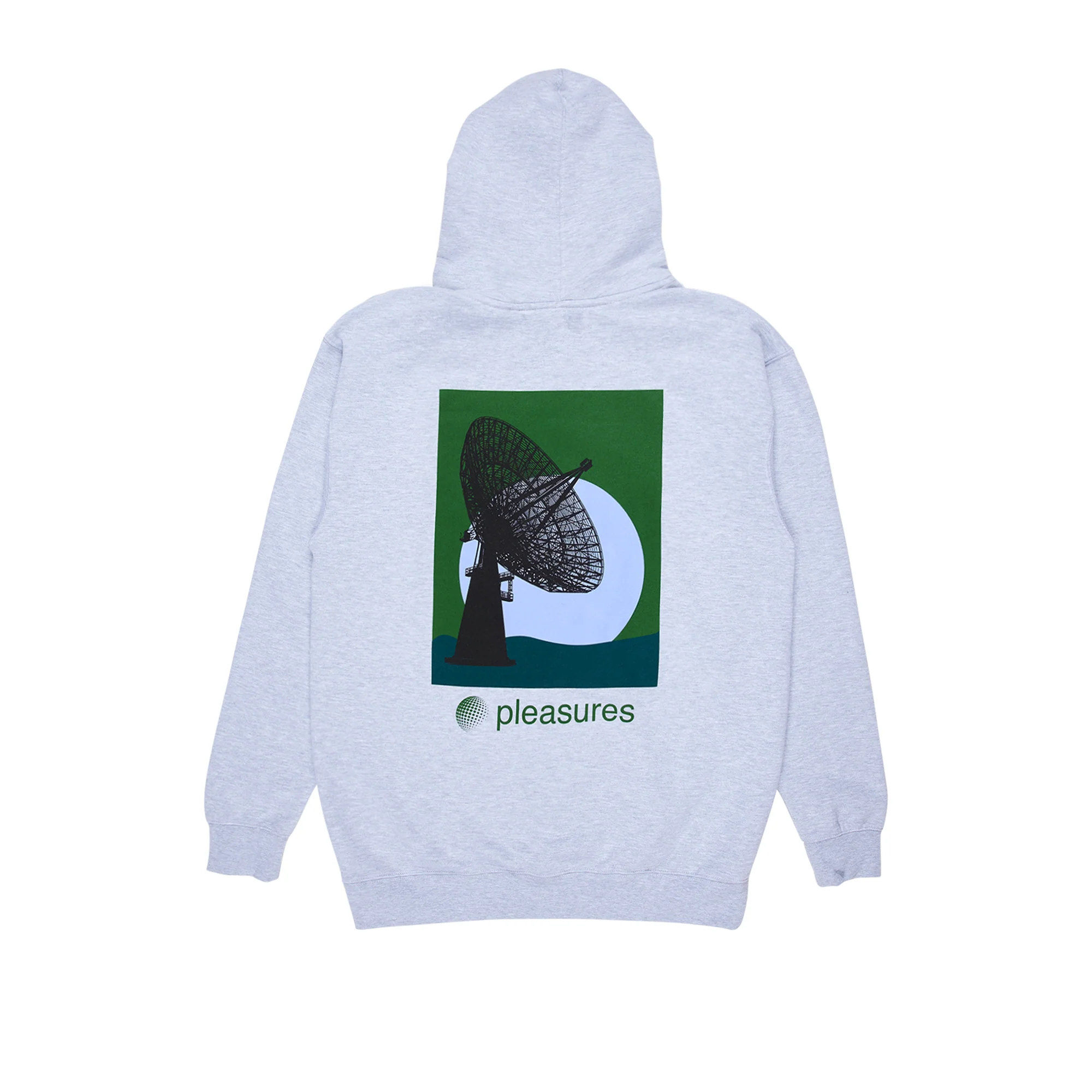 Pleasures Mens Communication Hoodie 'Heather Grey' - Image 2