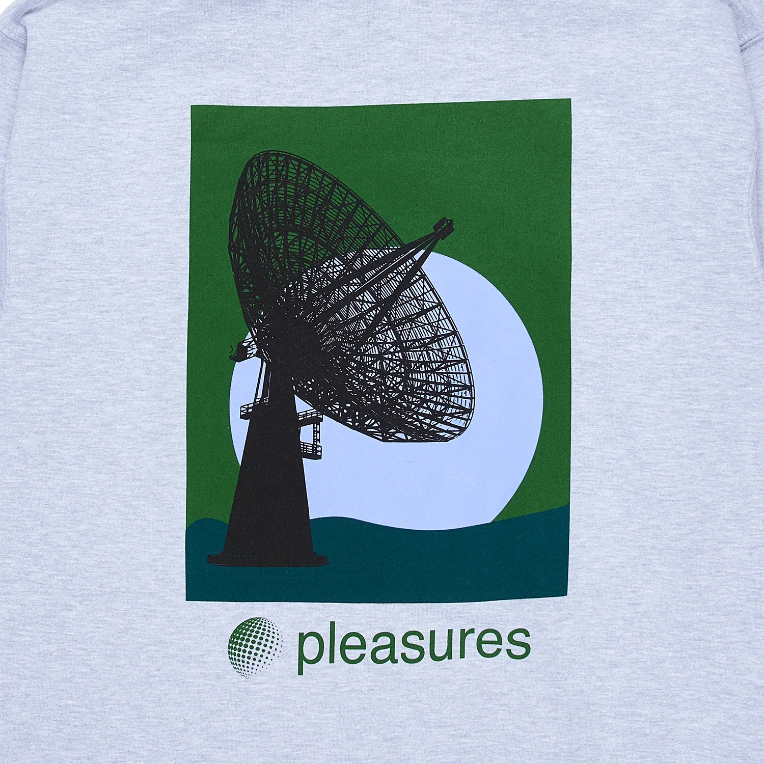 Pleasures Mens Communication Hoodie 'Heather Grey' - Image 4