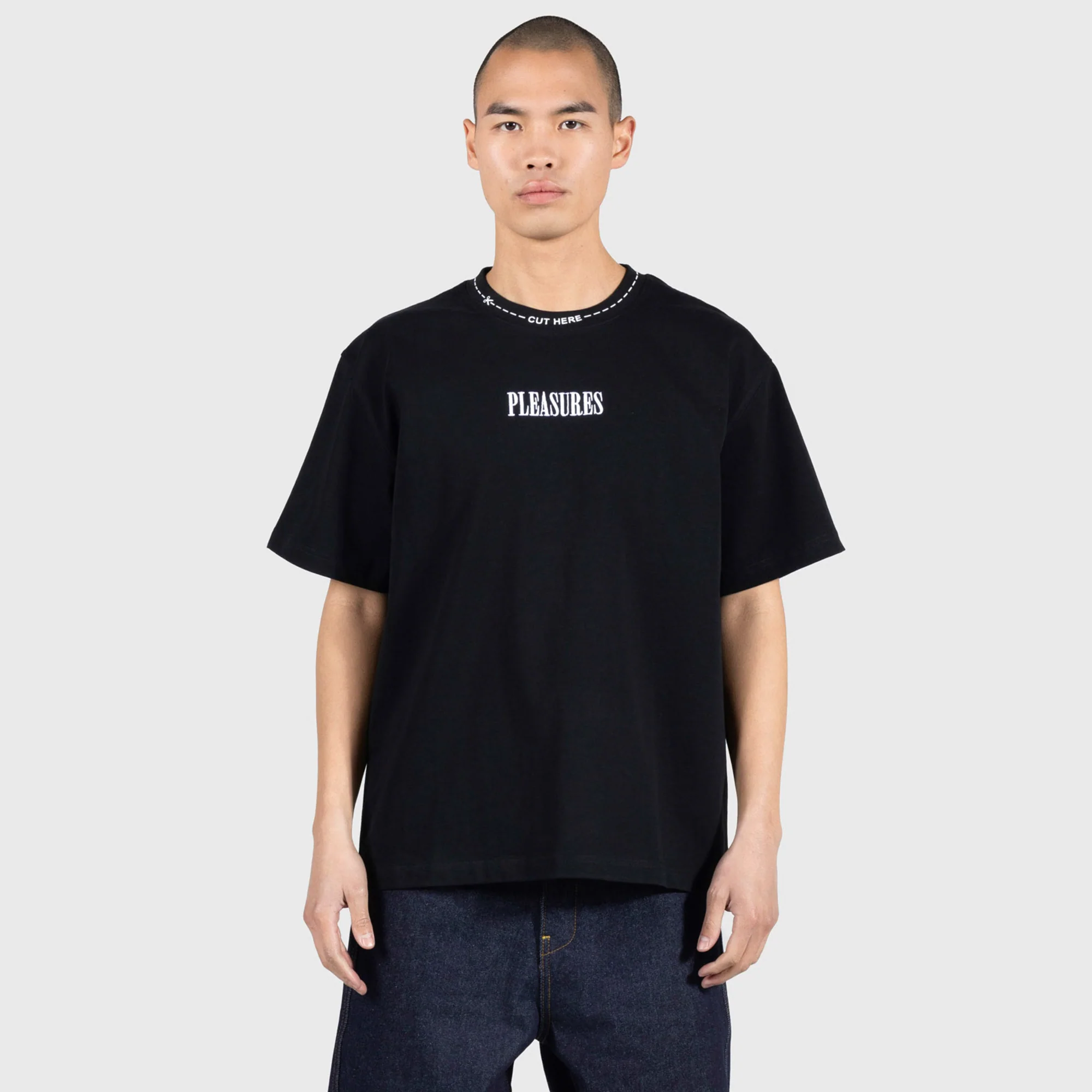 Pleasures Mens Cut Here Heavyweight Tee - Image 2