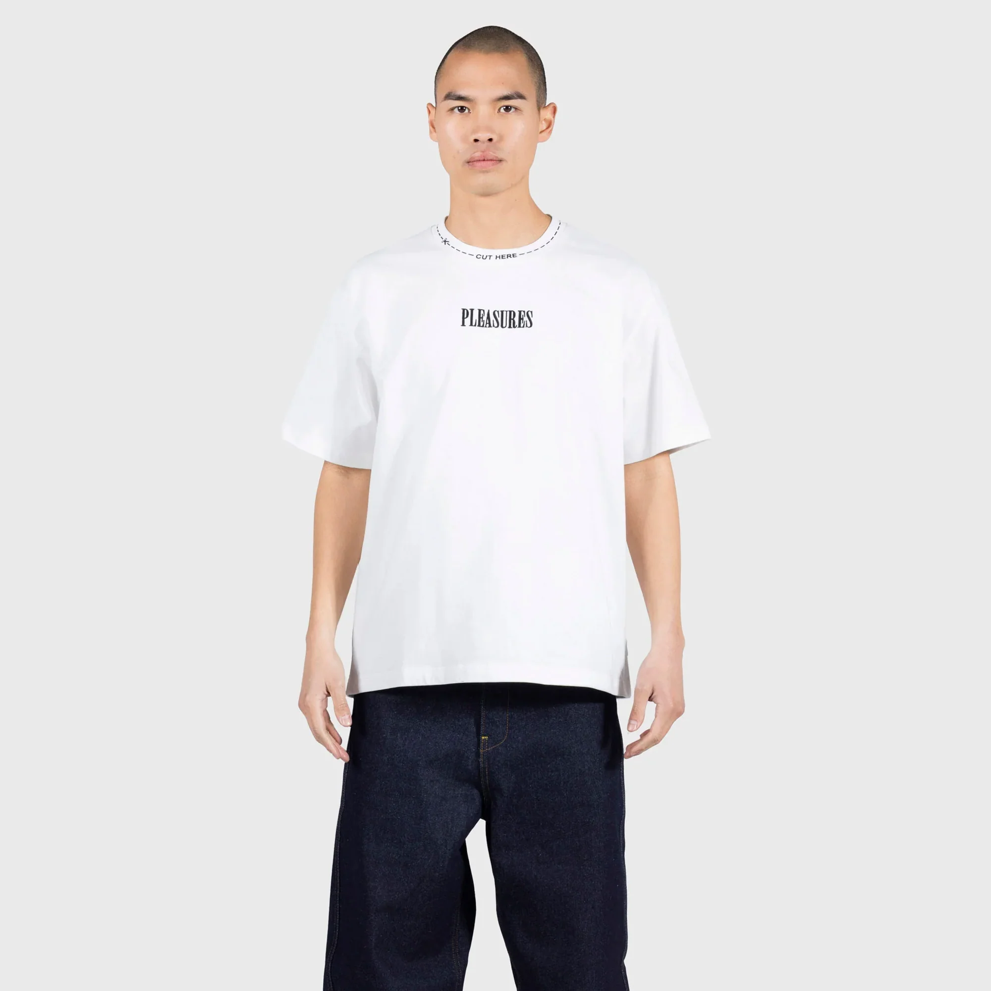 Pleasures Mens Cut Here Heavyweight Tee - Image 2