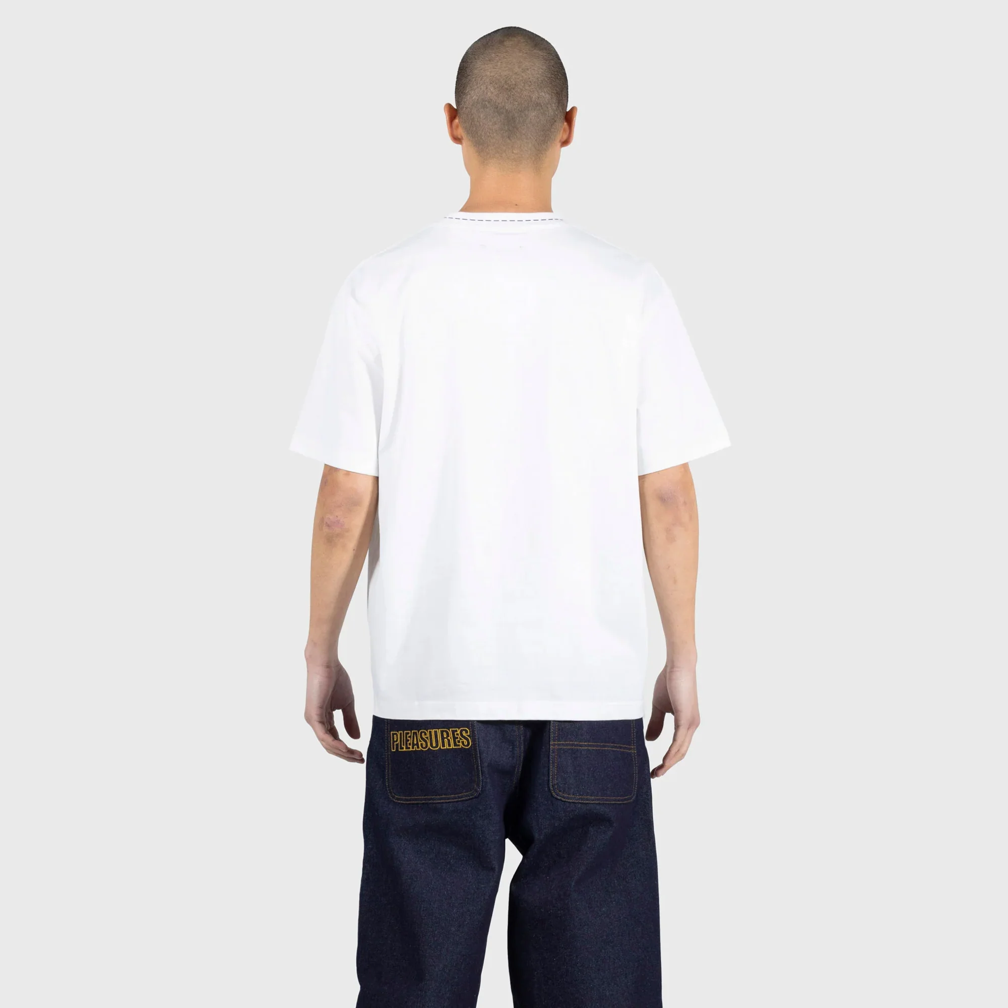 Pleasures Mens Cut Here Heavyweight Tee - Image 3