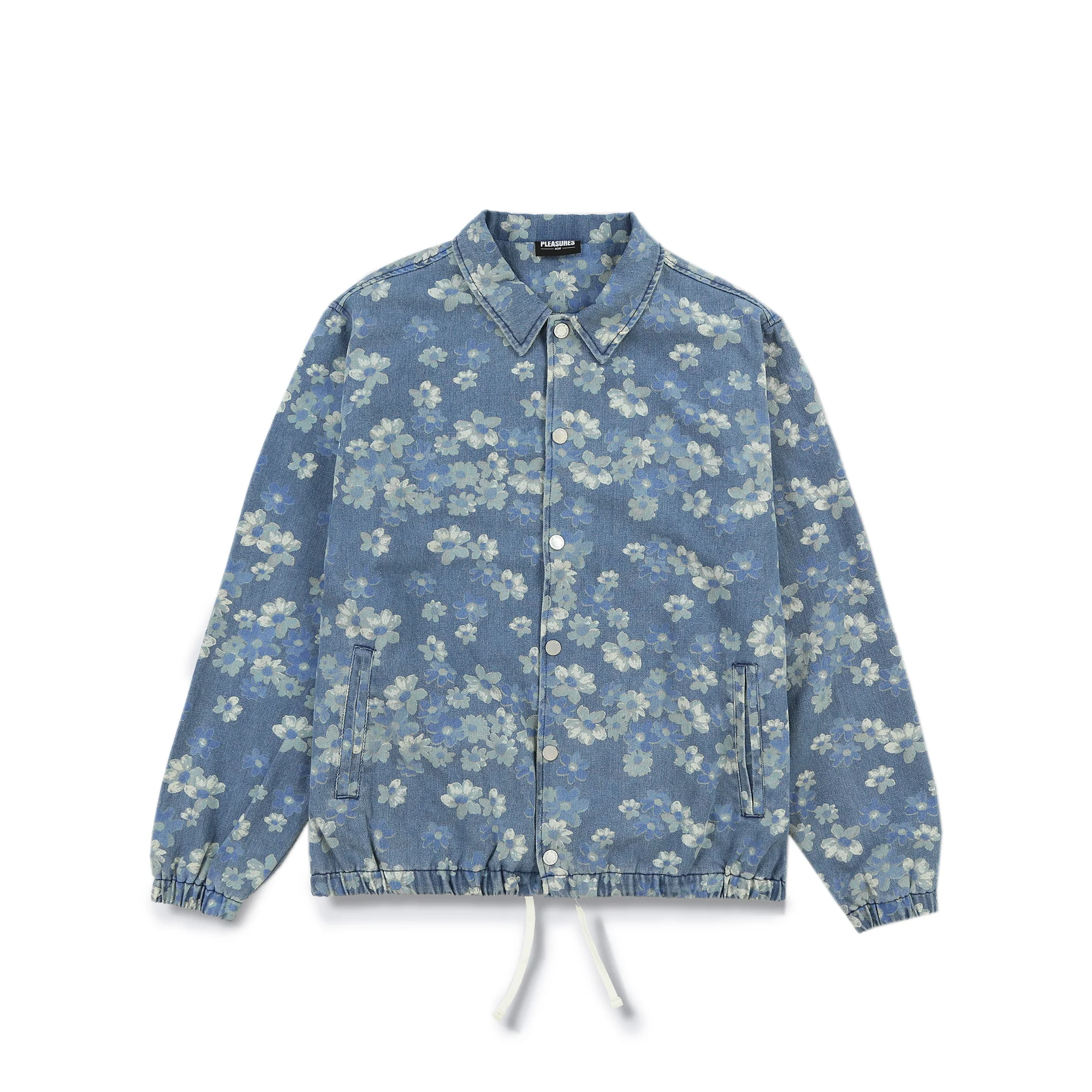 Pleasures Mens Garden Denim Coach Jacket