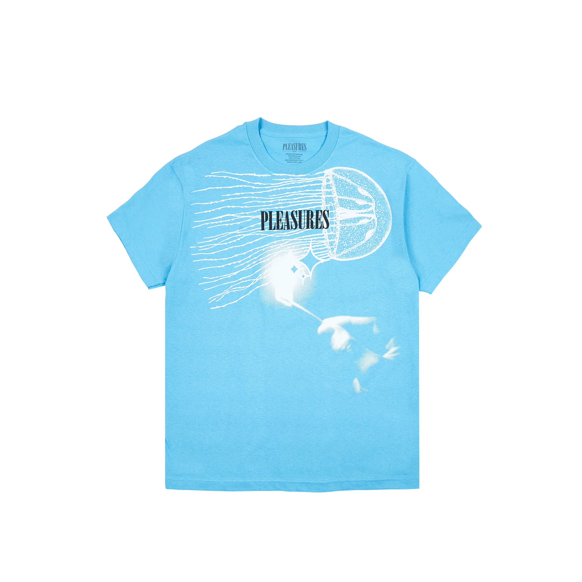 Pleasures Mens Glow T-Shirt 'Carolina Blue'