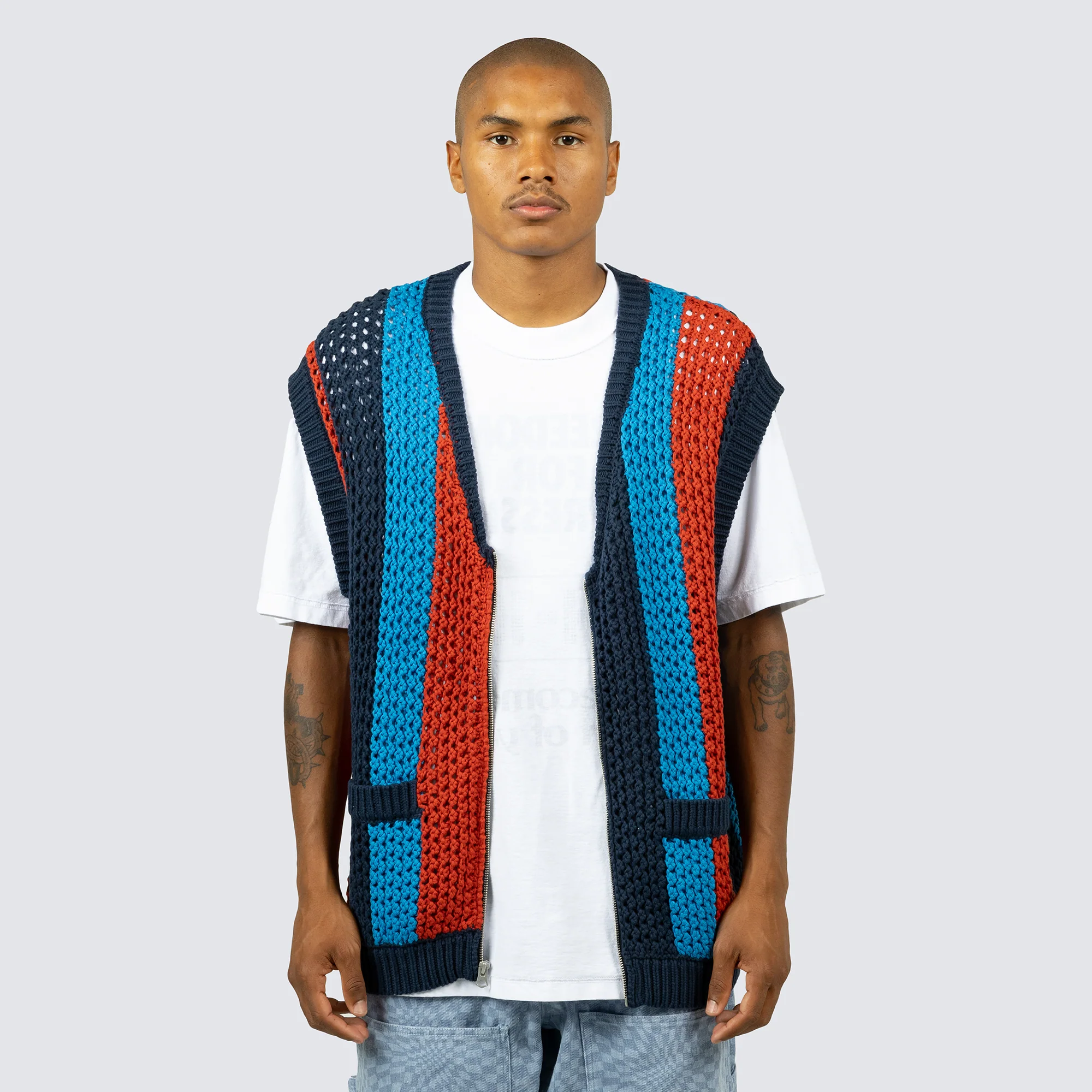 Pleasures Mens Hombre Cardigan Vest - Image 2