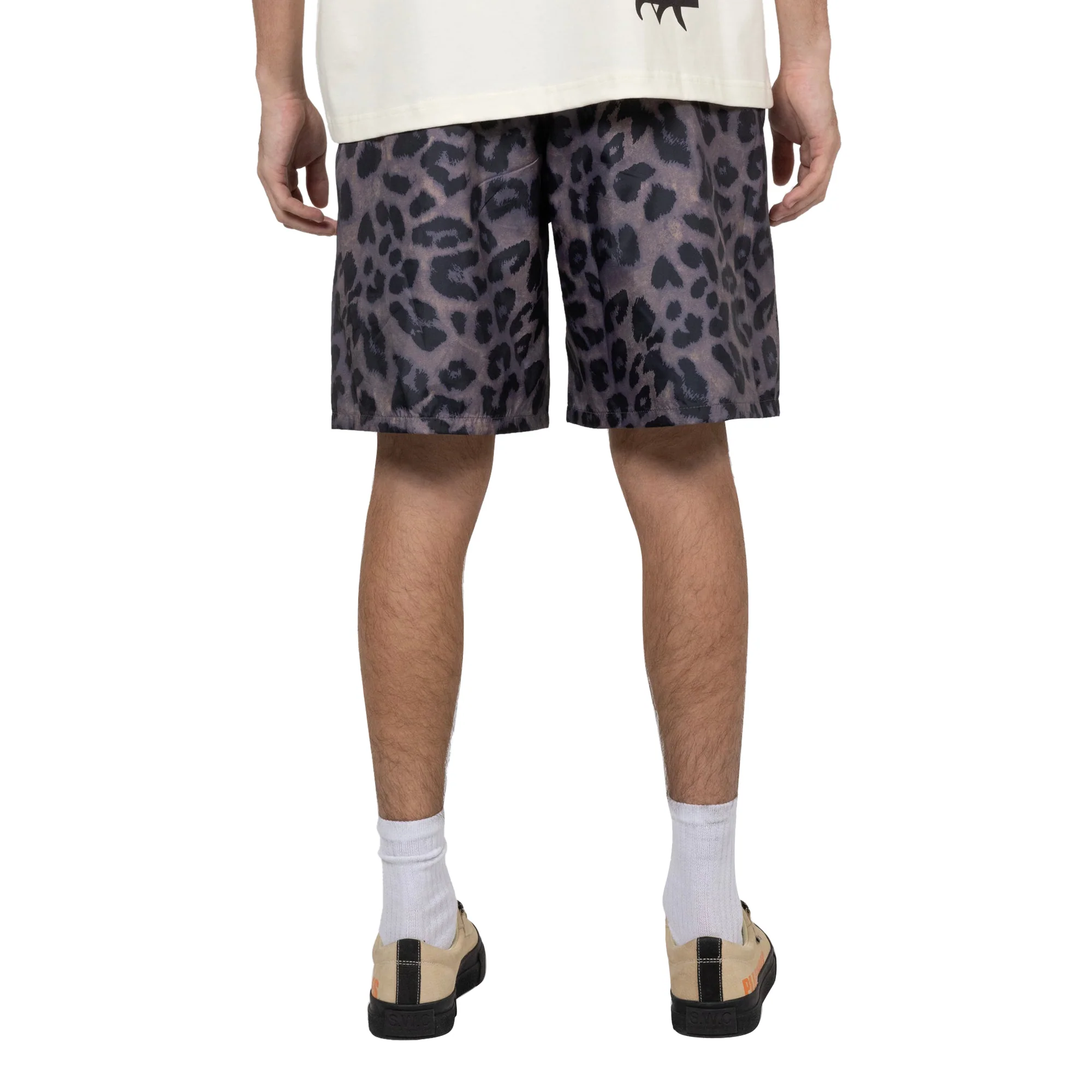 Pleasures Mens Leopard Running Shorts - Image 3