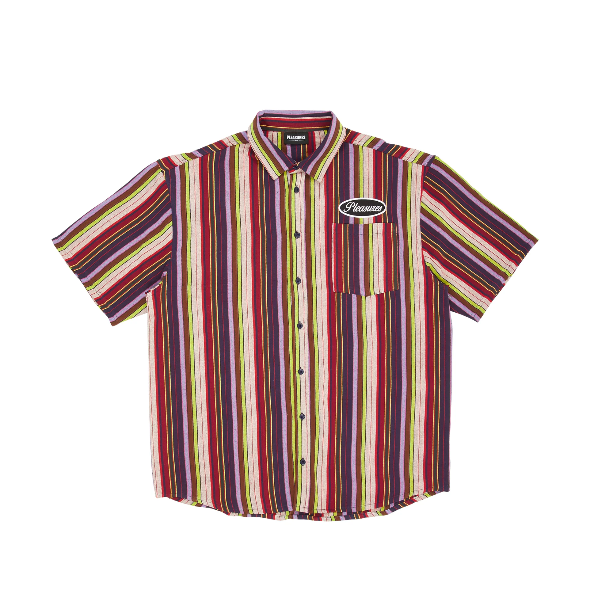 Pleasures Mens 'Purple' Nailed S/S Button Down Shirt