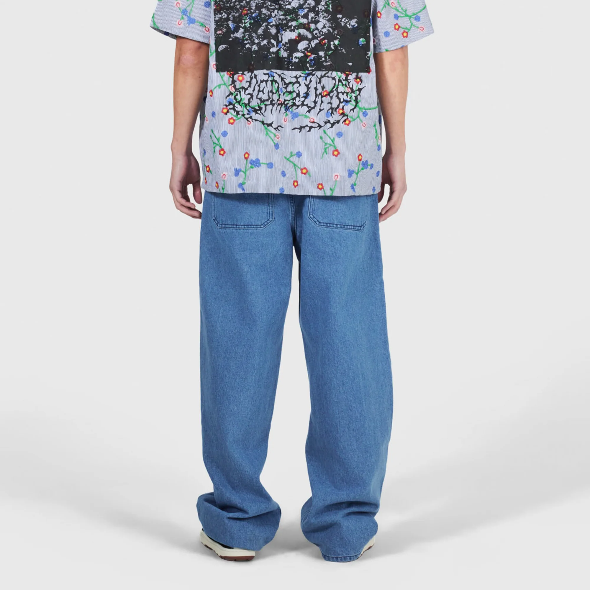 Pleasures Mens Oil Formula Baggy Jeans - Image 3