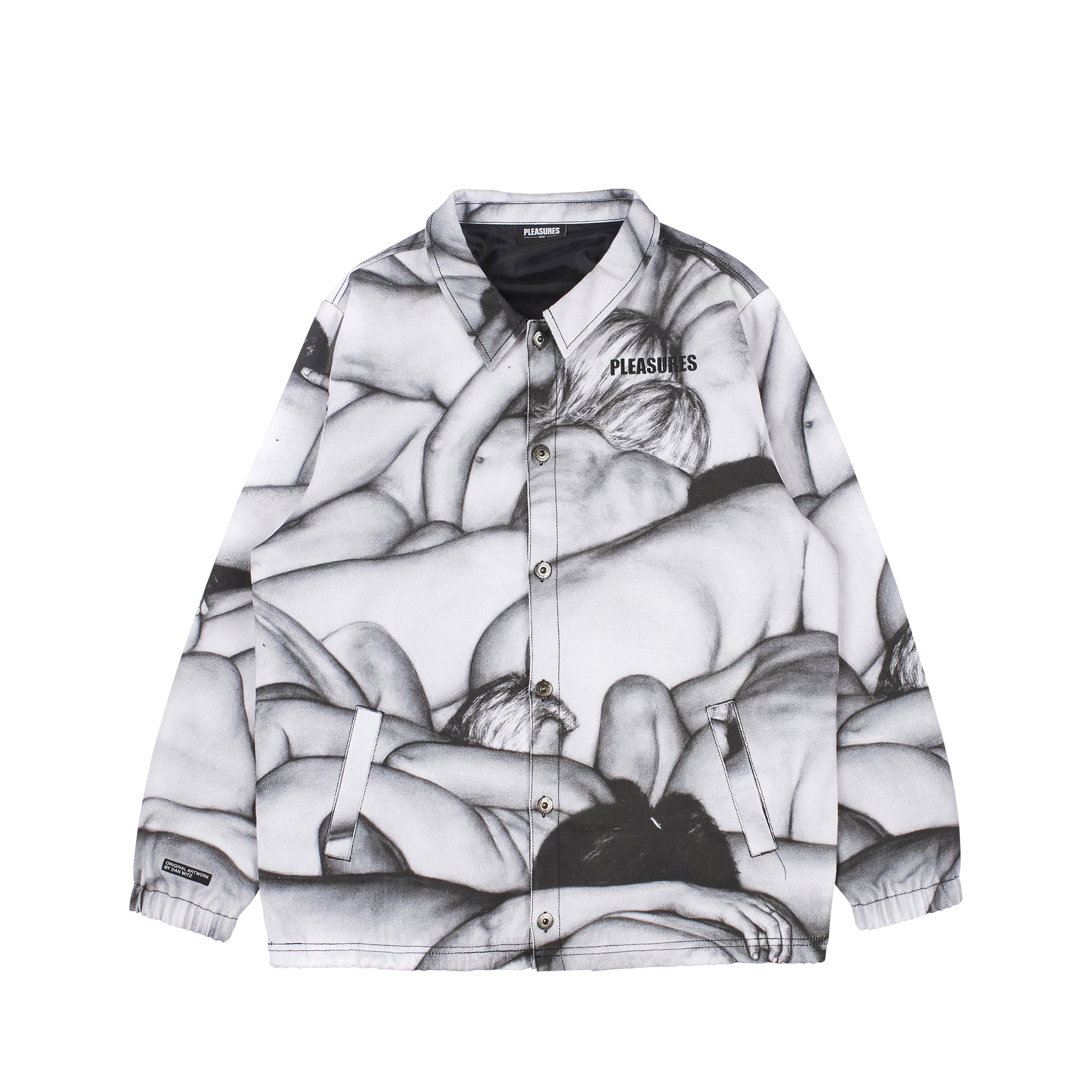Pleasures Mens Orgy Denim Coaches Jacket