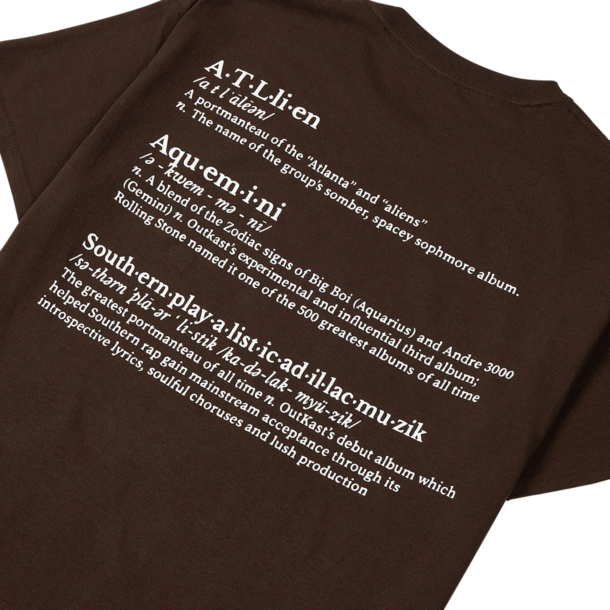 Pleasures Mens Vocabulary T-Shirt 'Brown' - Image 2