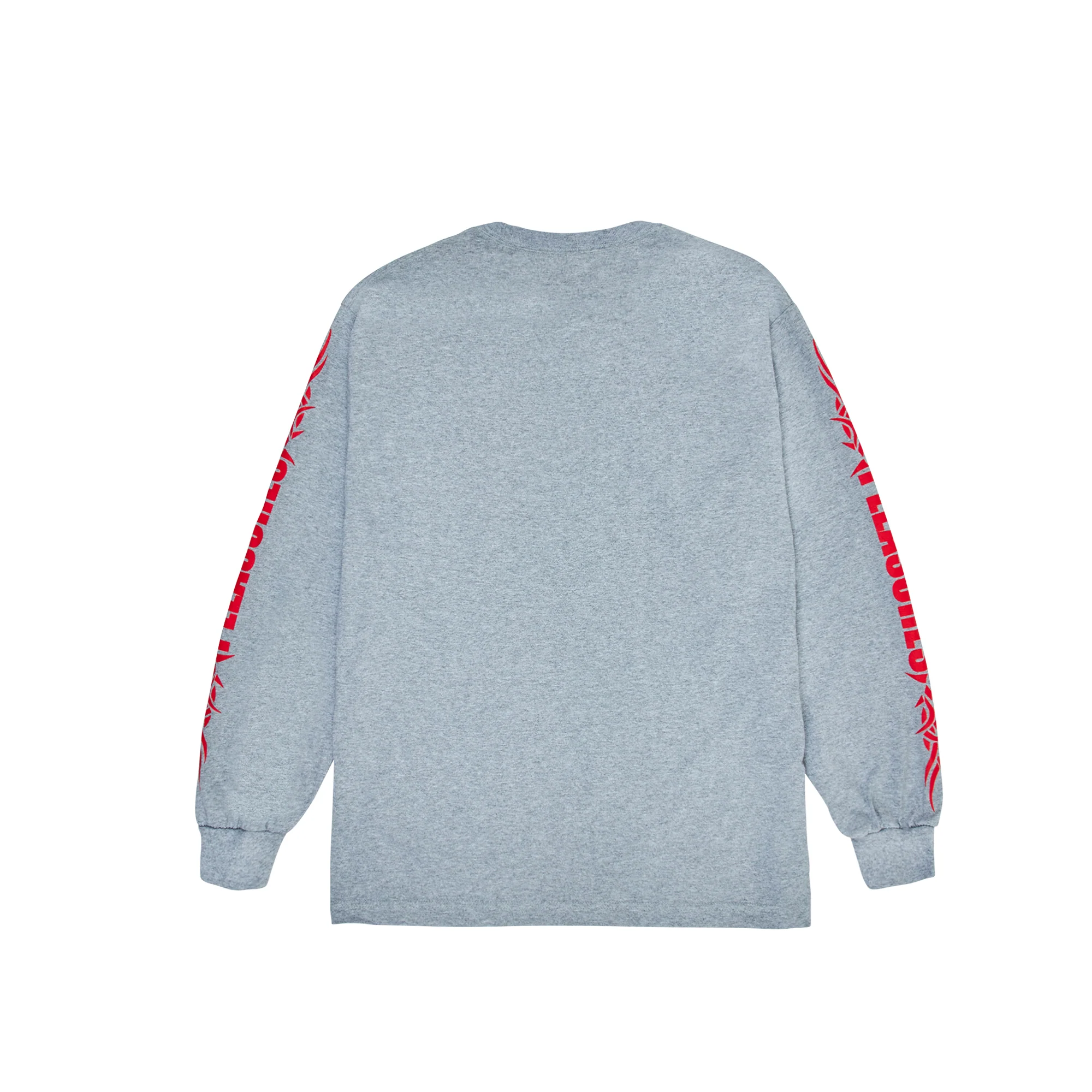 Pleasures Men Razor Logo Long Sleeve Heather Grey Shirt - Image 2