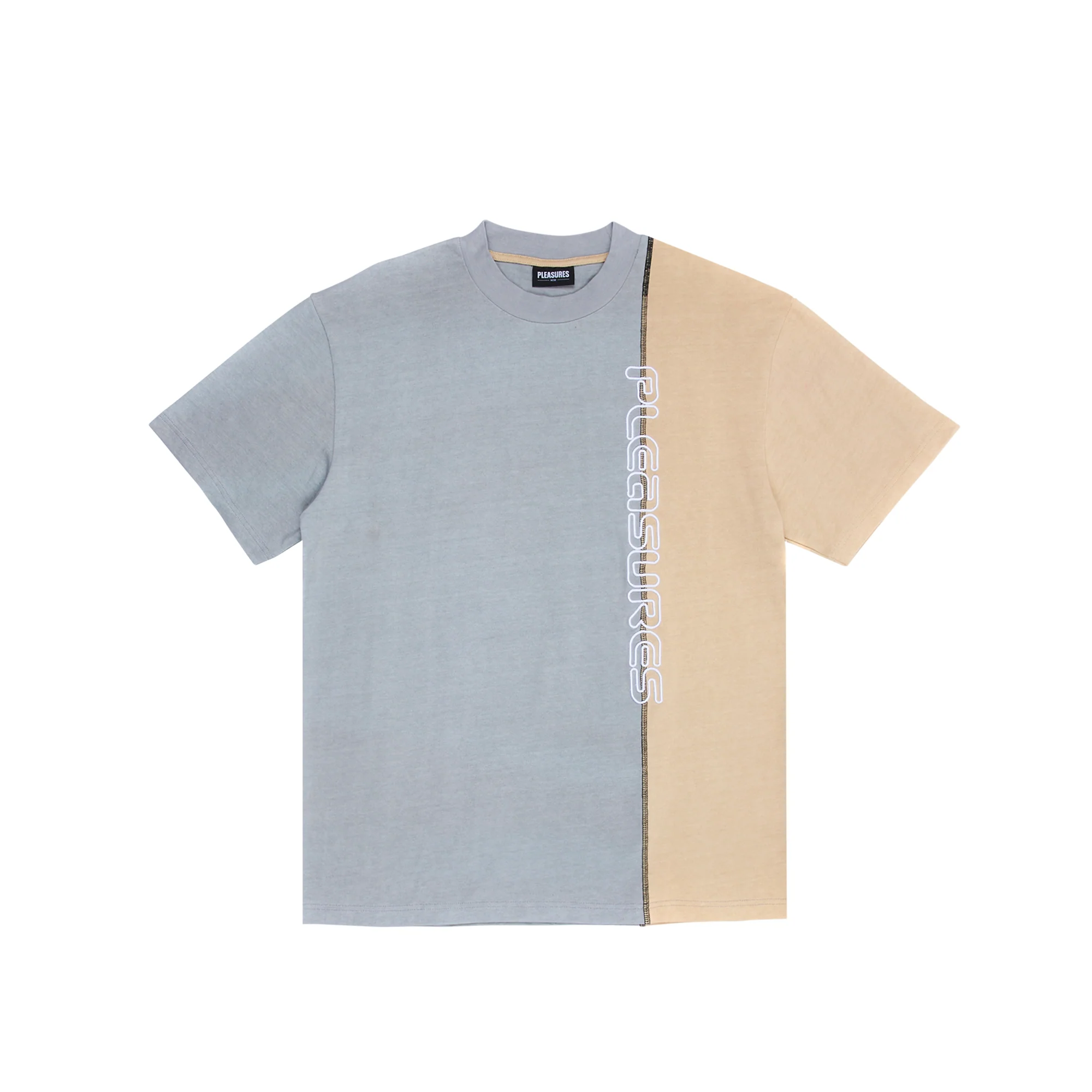 Pleasures Mens Reality Split Shirt 'Tan'