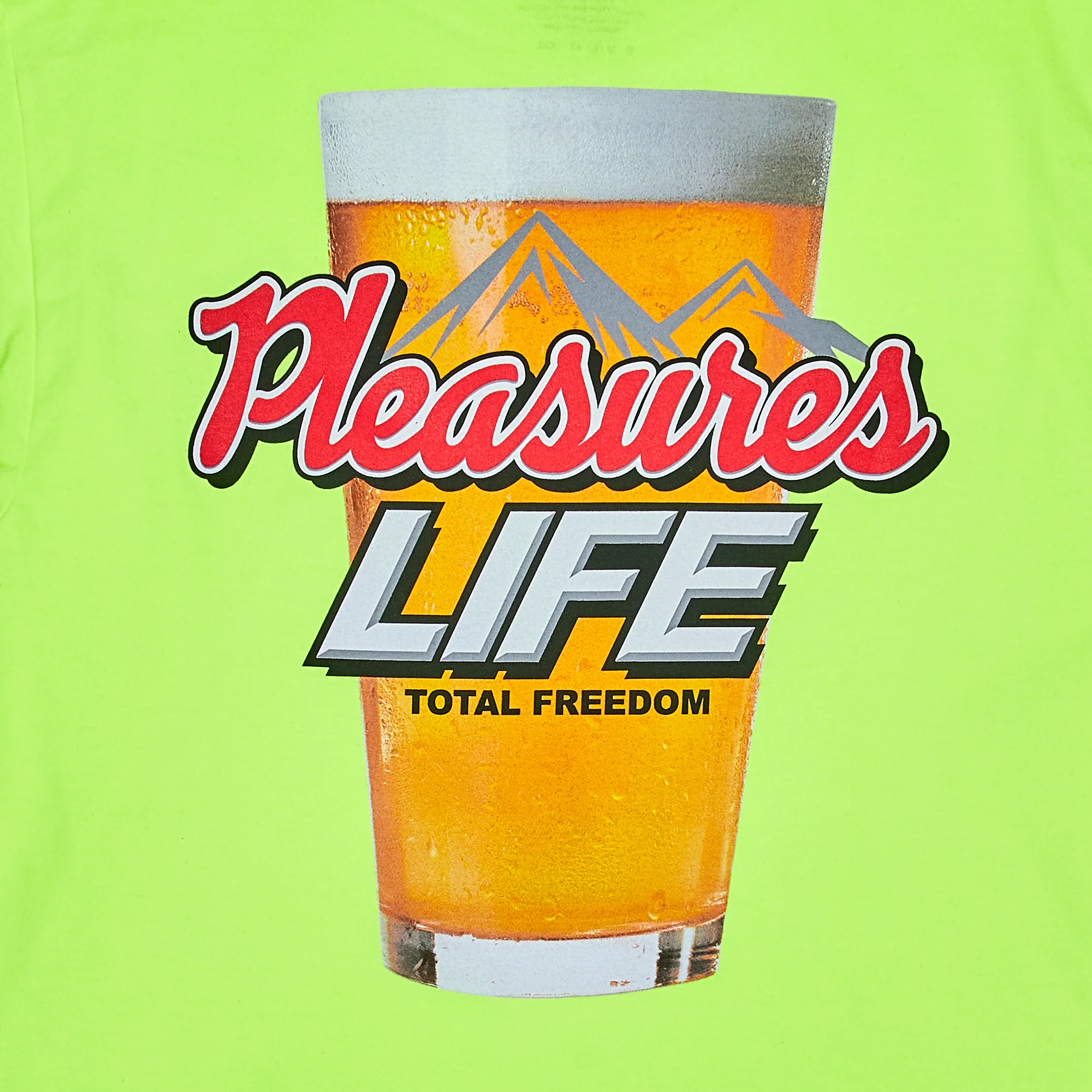 Pleasures Mens Refresh Long Sleeve T-Shirt 'Green' - Image 3